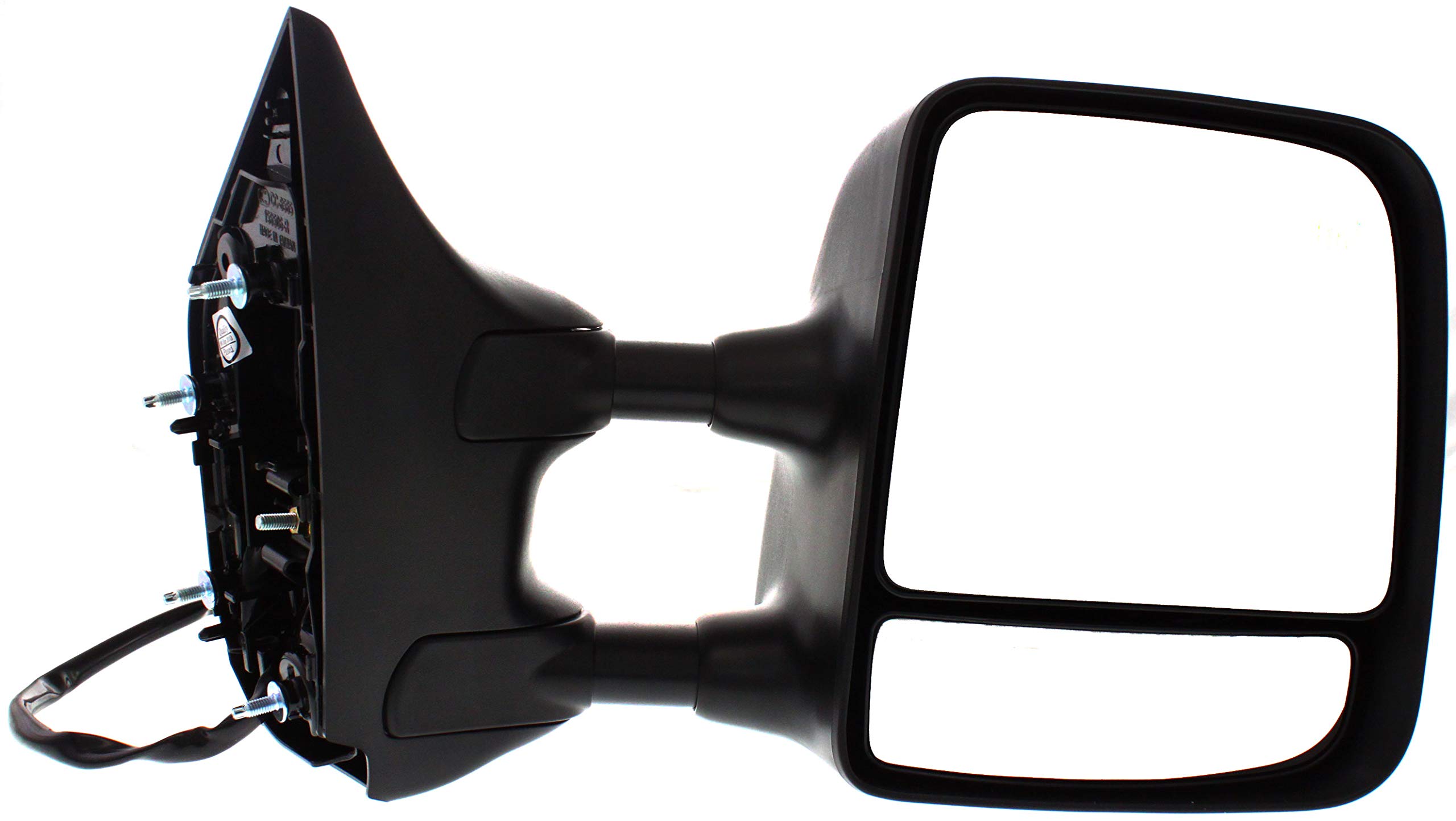 Kool Vue Power Heated Towing Mirrors for 2008-2015 Nissan Titan - Driver & Passenger Side with Memory Function & Textured Finish | Enhanced Visibility for Towing & Winter Driving