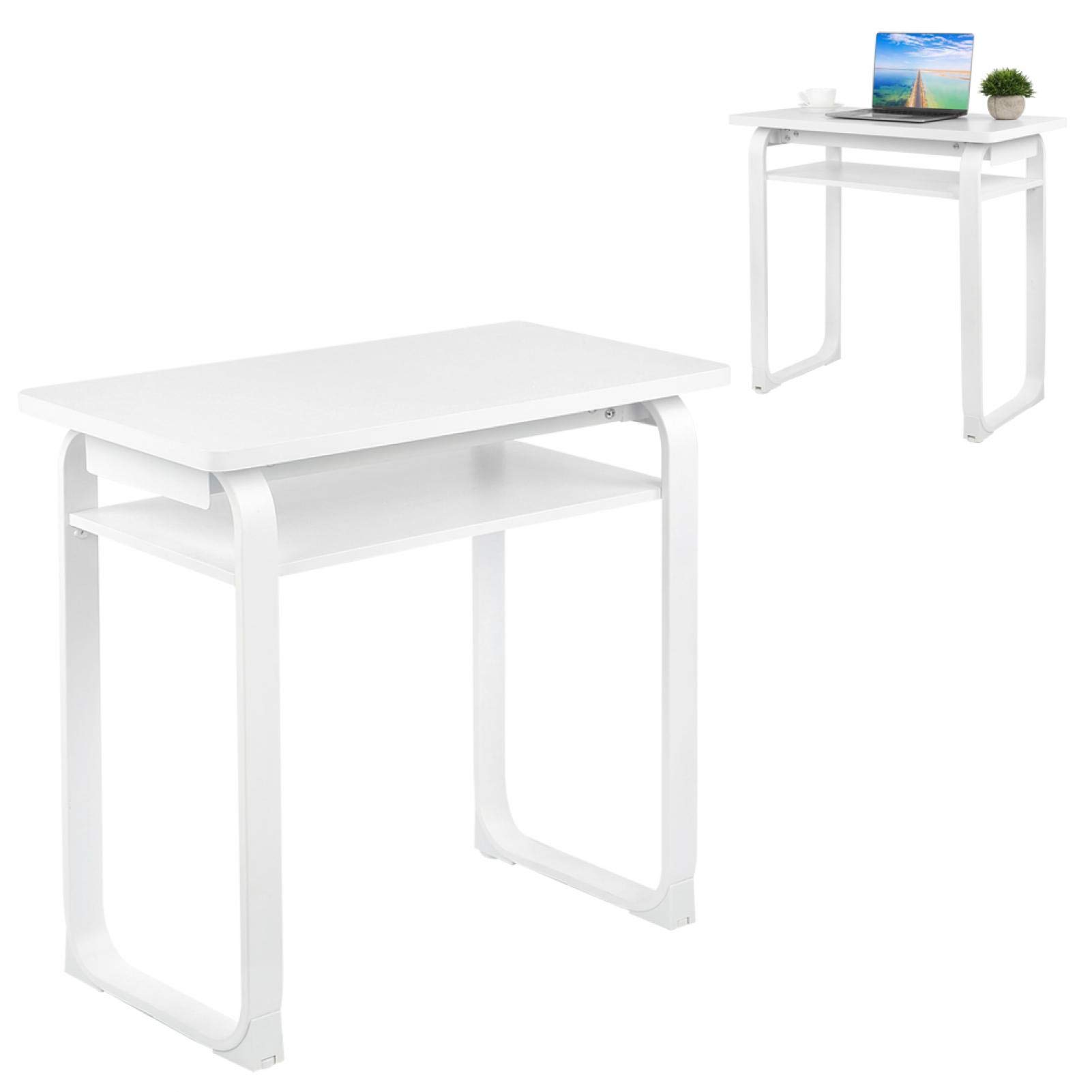 80 x 40 x 75cm Computer Desk with MDF Top & Steel Frame - Sturdy Home Office Desk for Study, Work & Gaming - Perfect for Small Spaces & Remote Work Setup