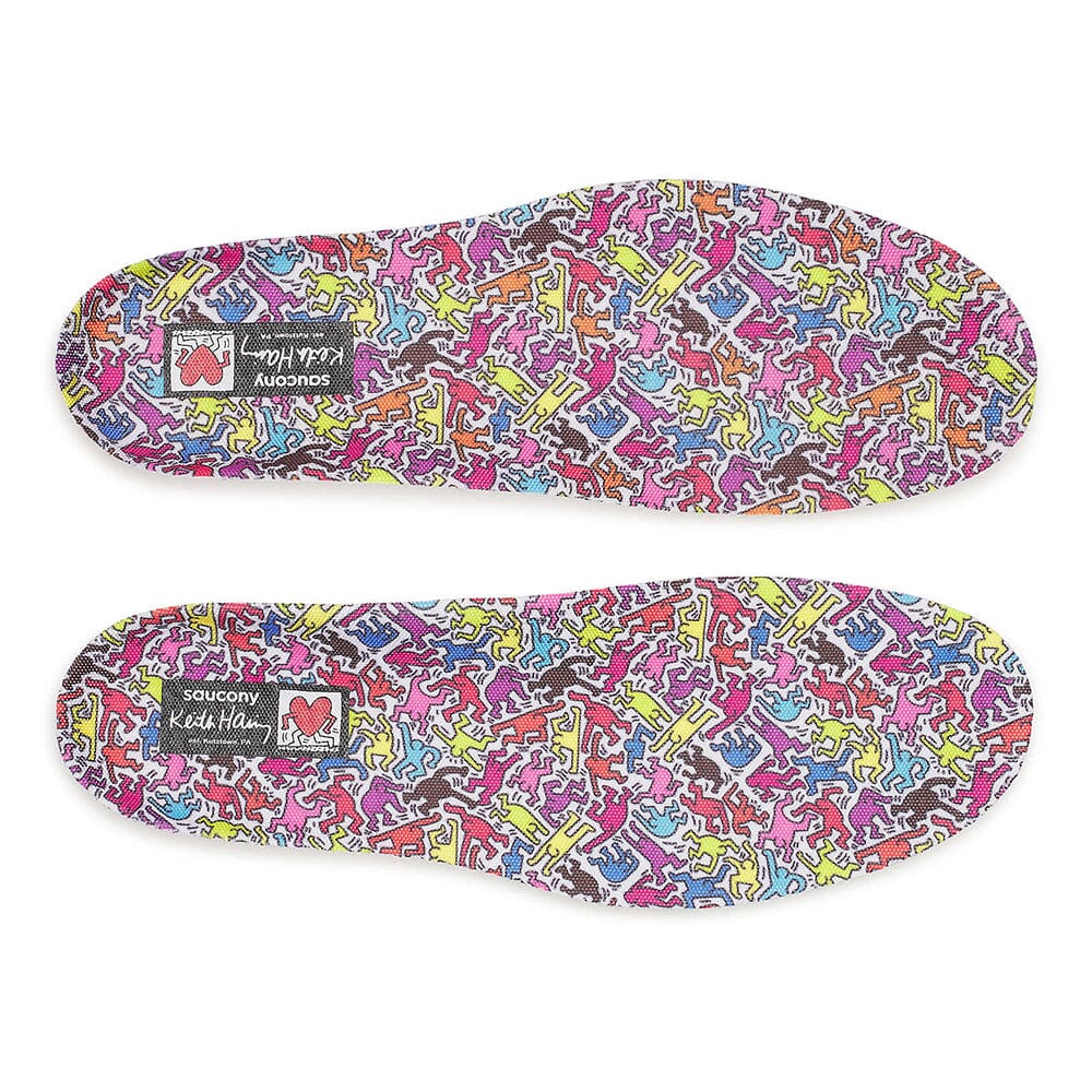 Saucony Men's Ride 18 Running Shoes - Keith Haring Love Capsule Collection | Lightweight Cushioned Sneakers for Jogging, Training & Daily Wear