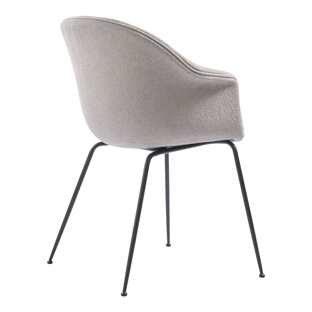 Bat Dining Chair with Conic Base - Fully Upholstered Modern Kitchen Chair for Dining Room, Restaurant & Cafe