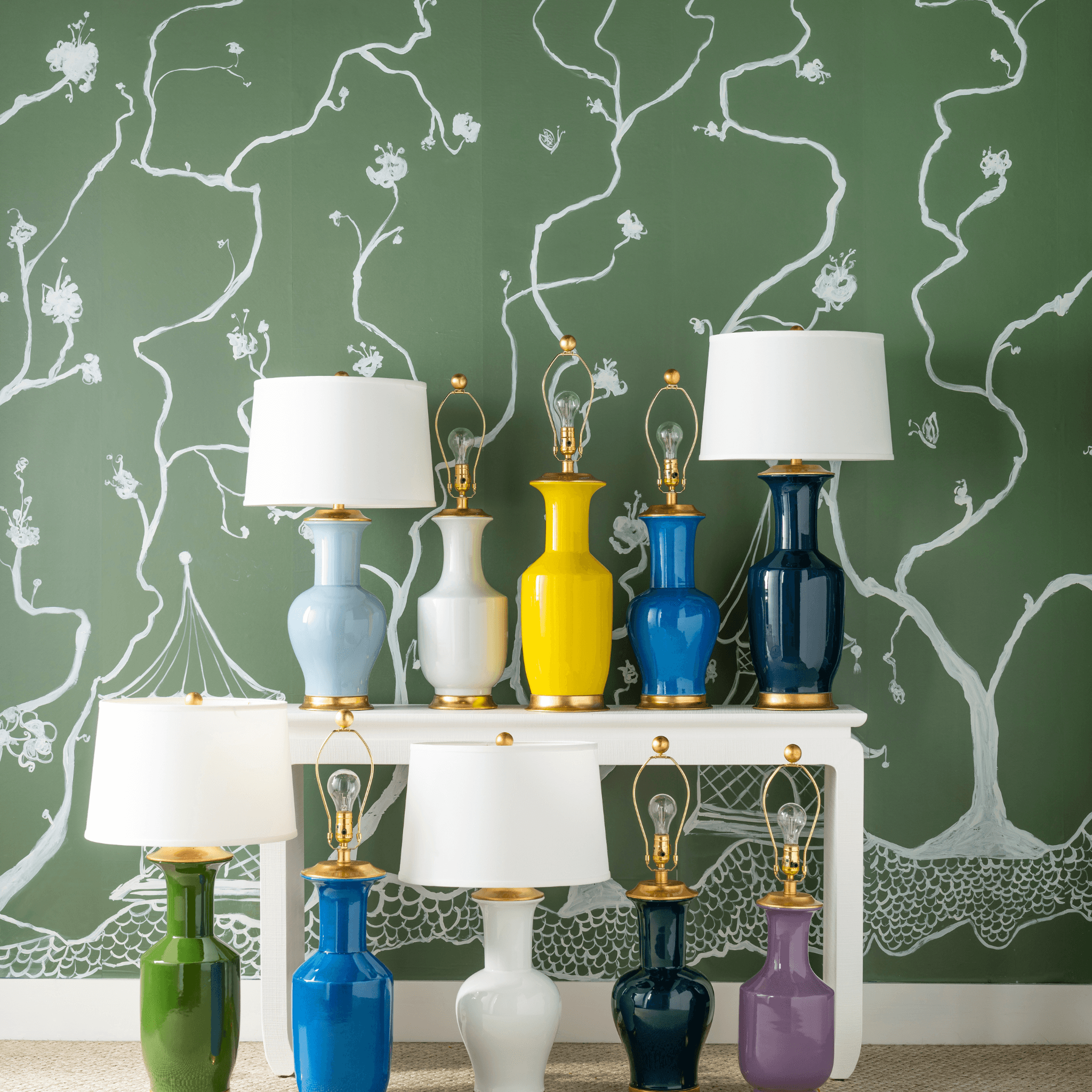 Handmade Acacia Wood Porcelain Lamp Base - Elegant Home Decor for Living Room, Bedroom & Office Lighting