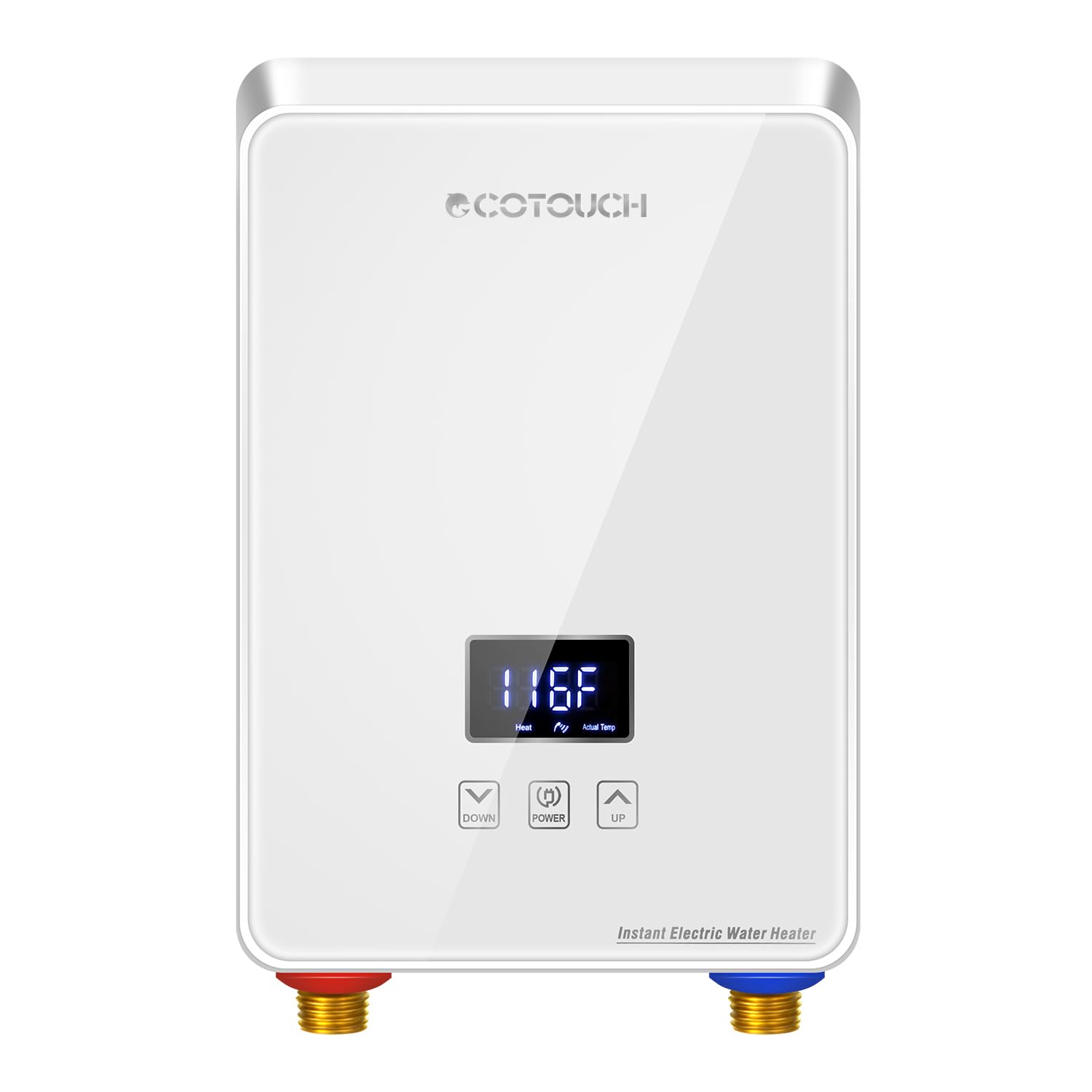 ECOTOUCH 6.5kW 240V Tankless Electric Water Heater - Instant On-Demand Hot Water with Self-Modulating Technology - Under Sink Installation - White (ECO65W) - Perfect for Small Homes, Apartments, RVs & Office Break Rooms