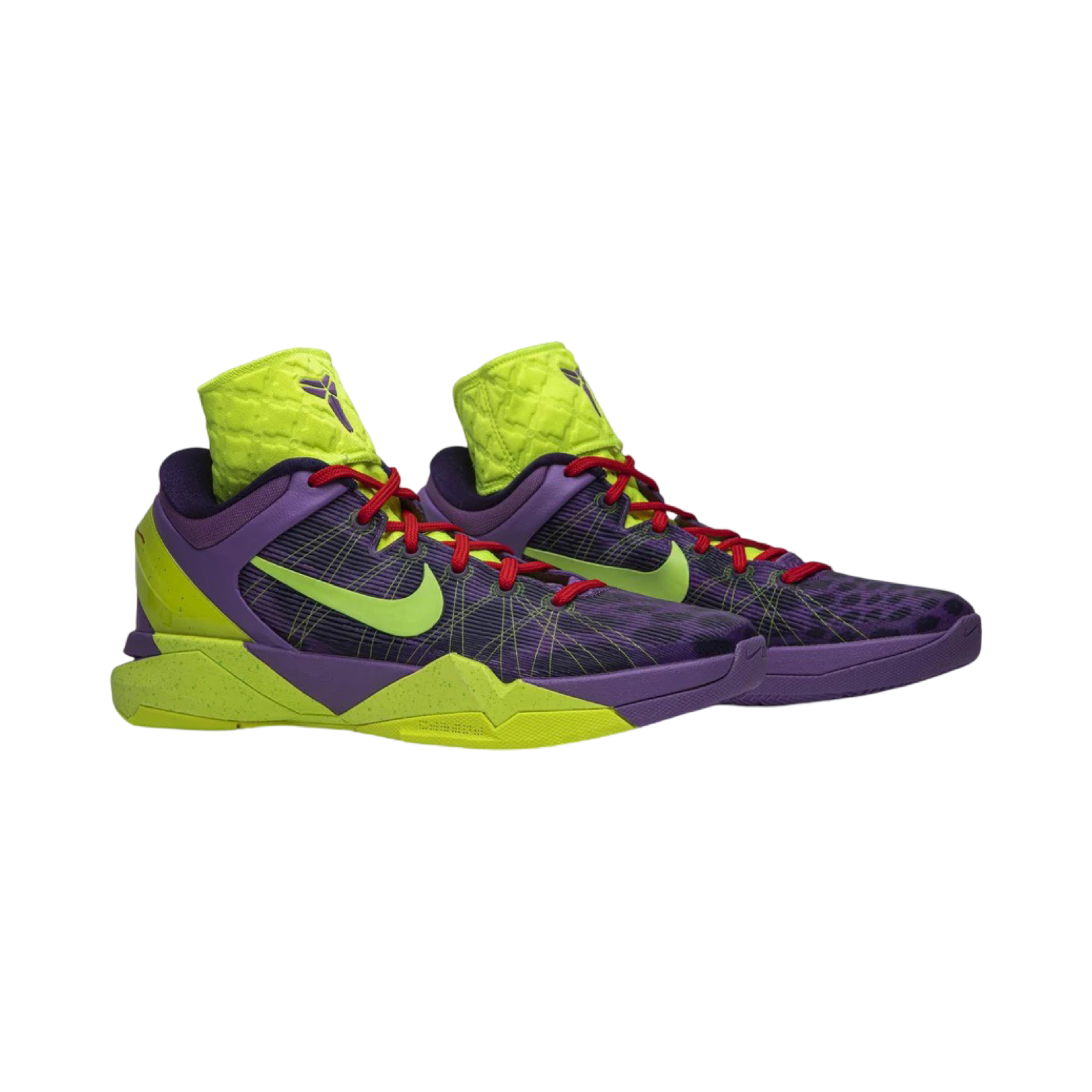 Nike Kobe 7 Supreme Basketball Shoes - Xmas Violet Pop Volt Ink Action Red - High-Performance Court Sneakers for Men's Basketball Games & Streetwear Fashion