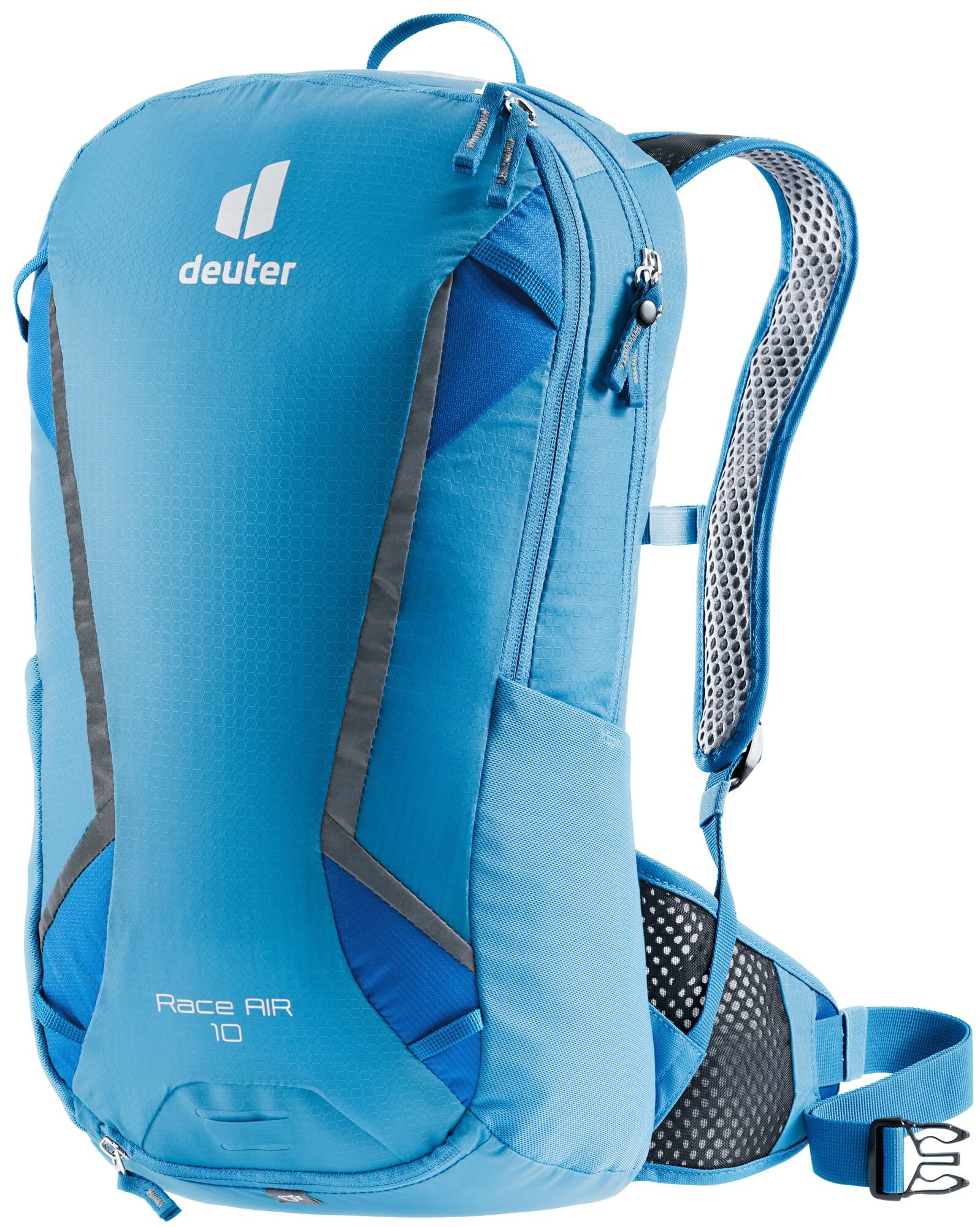 Deuter Race Air Bicycle Backpack - 10L Lightweight Hydration Pack for Cycling & Hiking - Unisex Commuter Daypack in Azure Lapis Blue - Perfect for Bike Rides, Outdoor Adventures & Daily Use