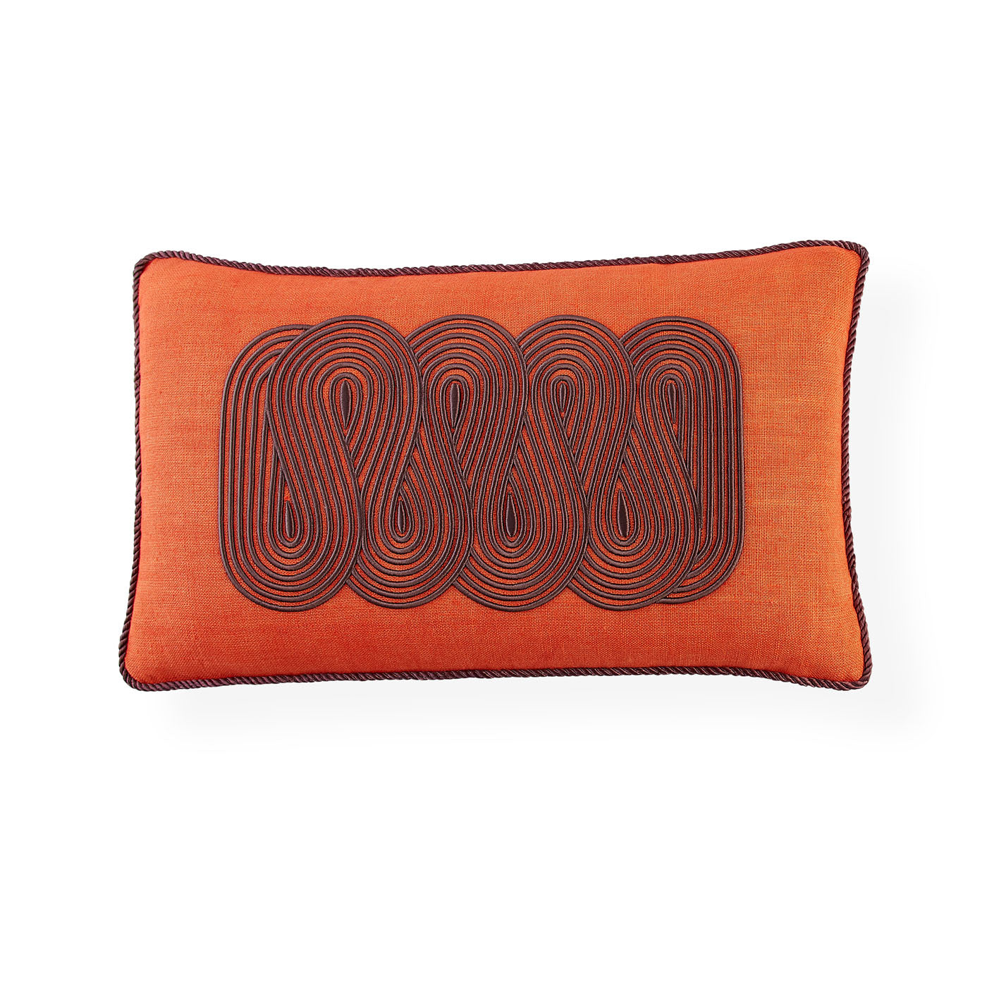 Pompidou Tangerine Path Decorative Throw Pillow - Soft Accent Cushion for Sofa, Bed & Home Decor