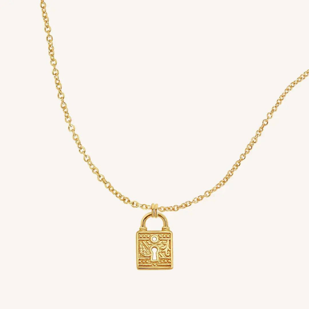 Sanctuary Keylock Necklace - Elegant Stainless Steel Pendant for Women, Perfect for Everyday Wear, Gifts & Special Occasions