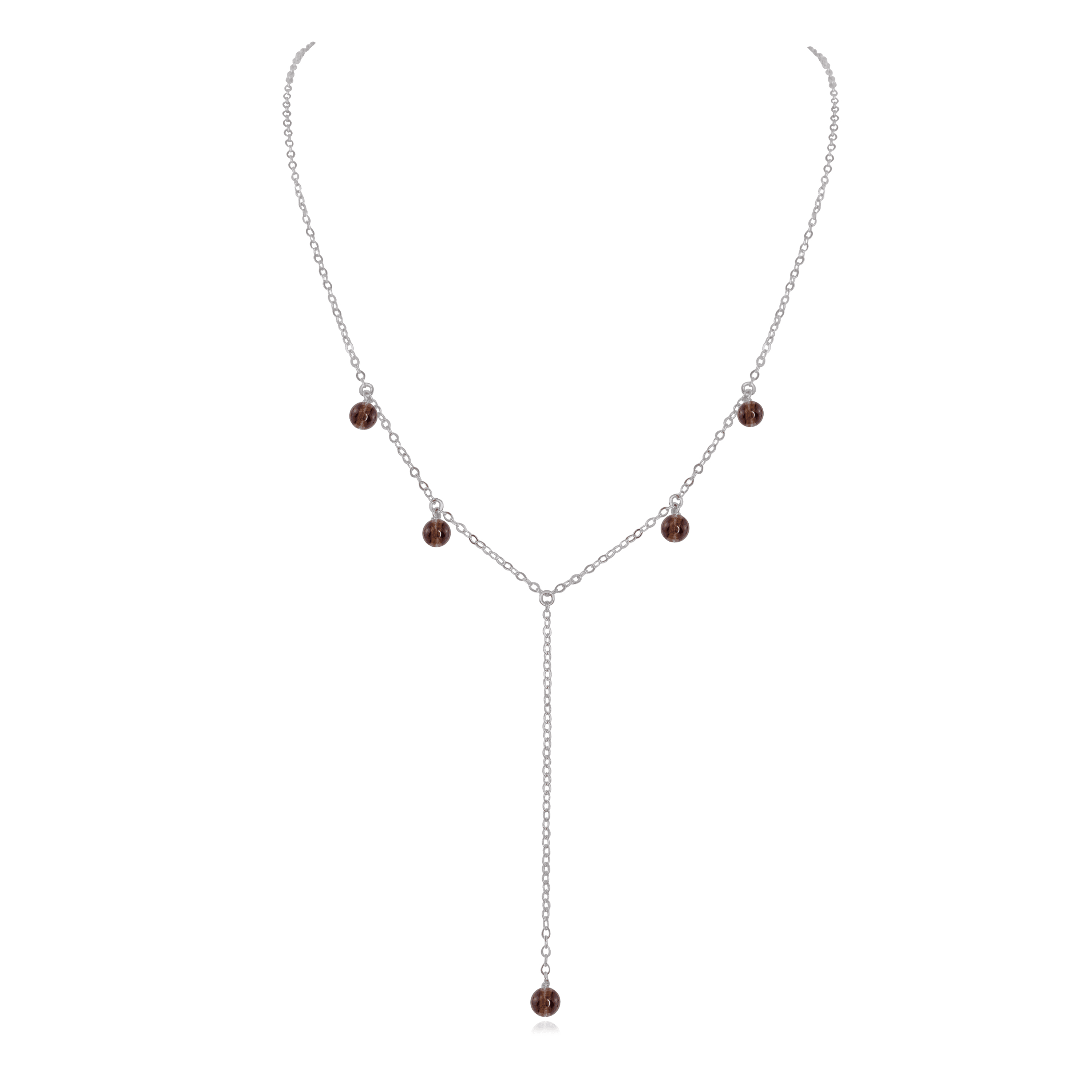 Handmade Smoky Quartz Boho Lariat Necklace for Women - Elegant Layering Long Y Necklace for Boho Chic Style | Perfect for Festivals, Date Nights & Everyday Wear
