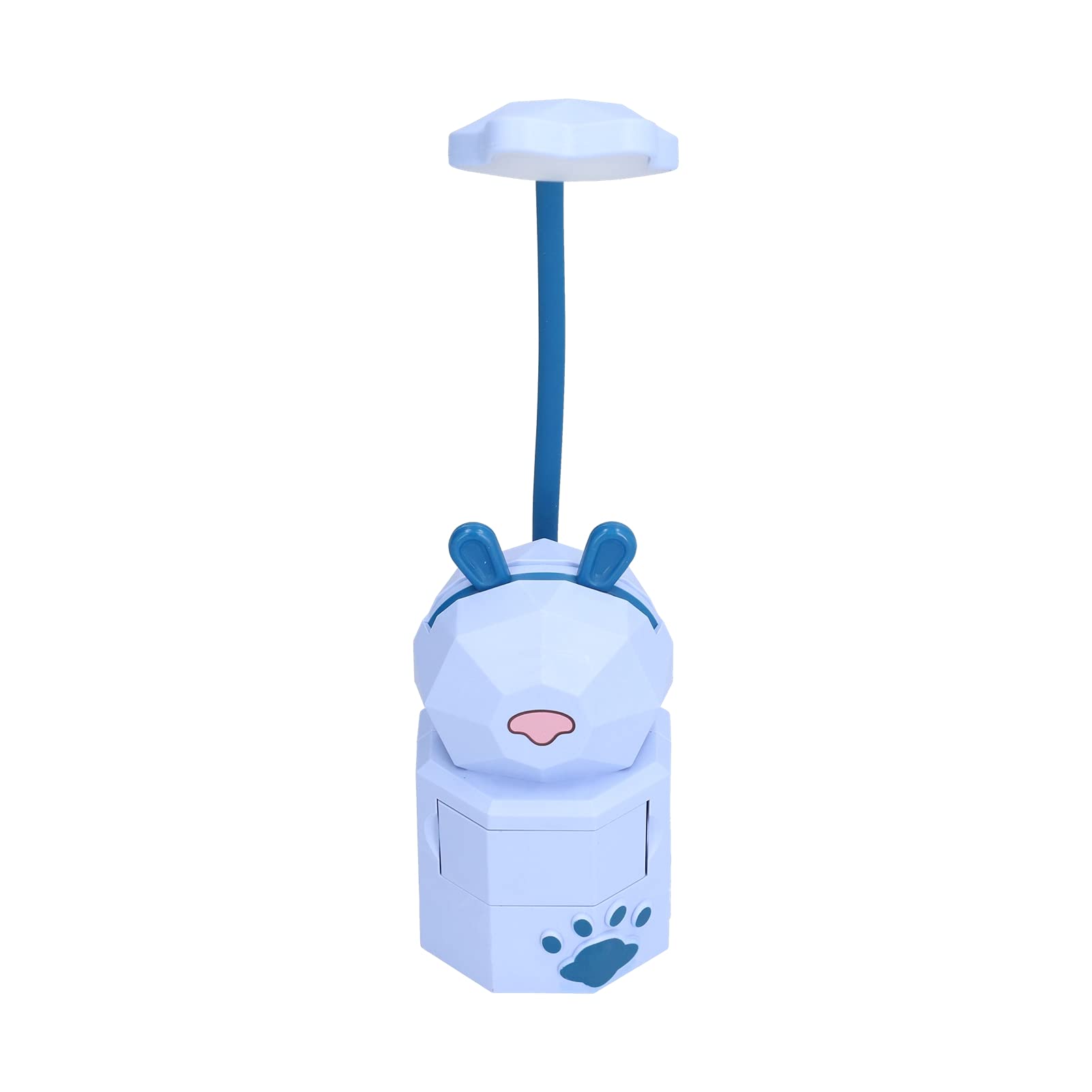 Shanrya USB Desk Lamp - Cute Cartoon Night Light with Adjustable Bendable Arm for Reading, Study, Office & Home Use (Blue) | Perfect for Kids, Students & Professionals