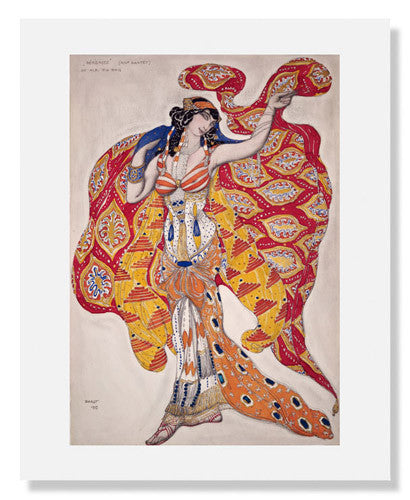 Léon Bakst Art Print - Madame Bartet as Bérénice Theater Costume Design | Vintage Russian Ballet Poster | Home Decor, Office Wall Art, Theater Lover Gift