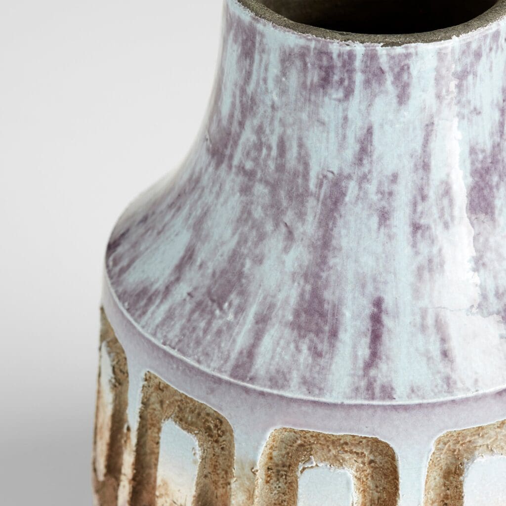 Cyan Design 11363 Bako Vase - Medium Blue Ceramic Vase for Home Decor, Centerpiece, Wedding, or Office Desk Accessory