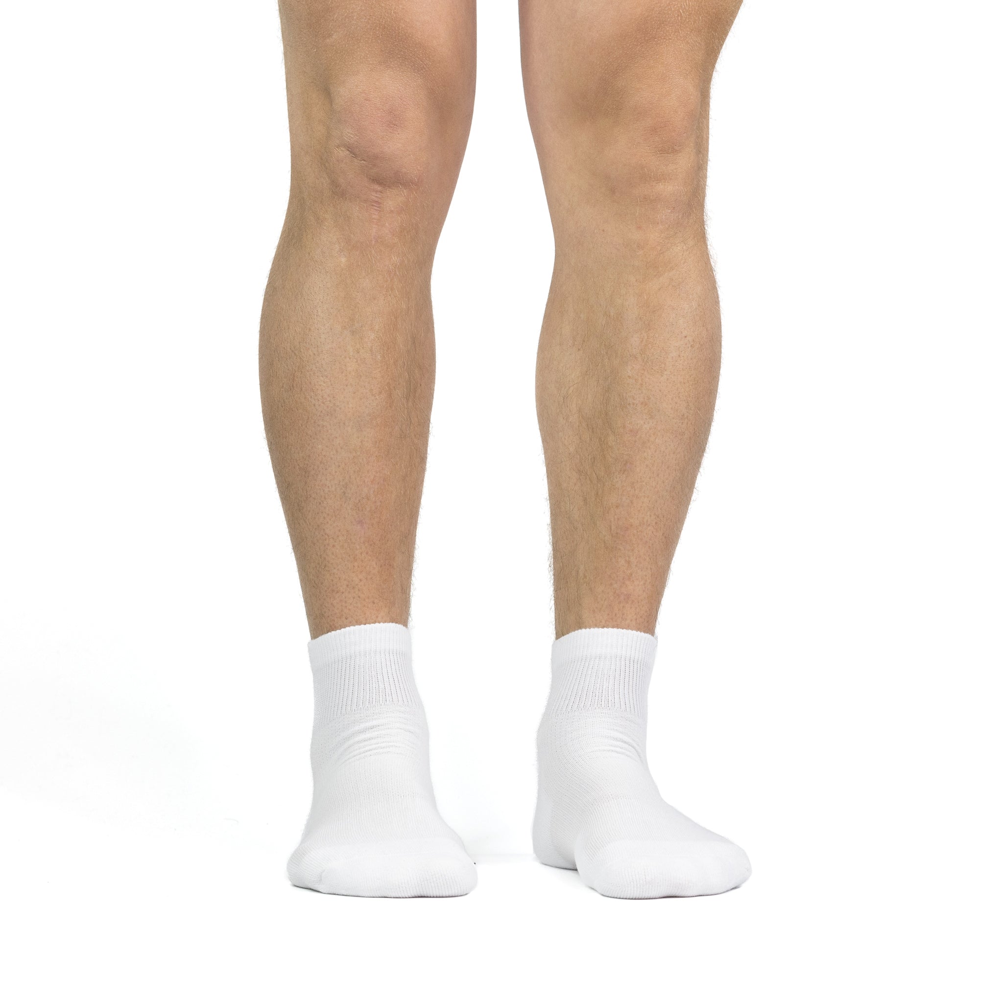 Men's Diabetic Lightweight Quarter Crew Socks 2-Pack - Breathable Comfort Socks for Diabetic Foot Care & Daily Wear