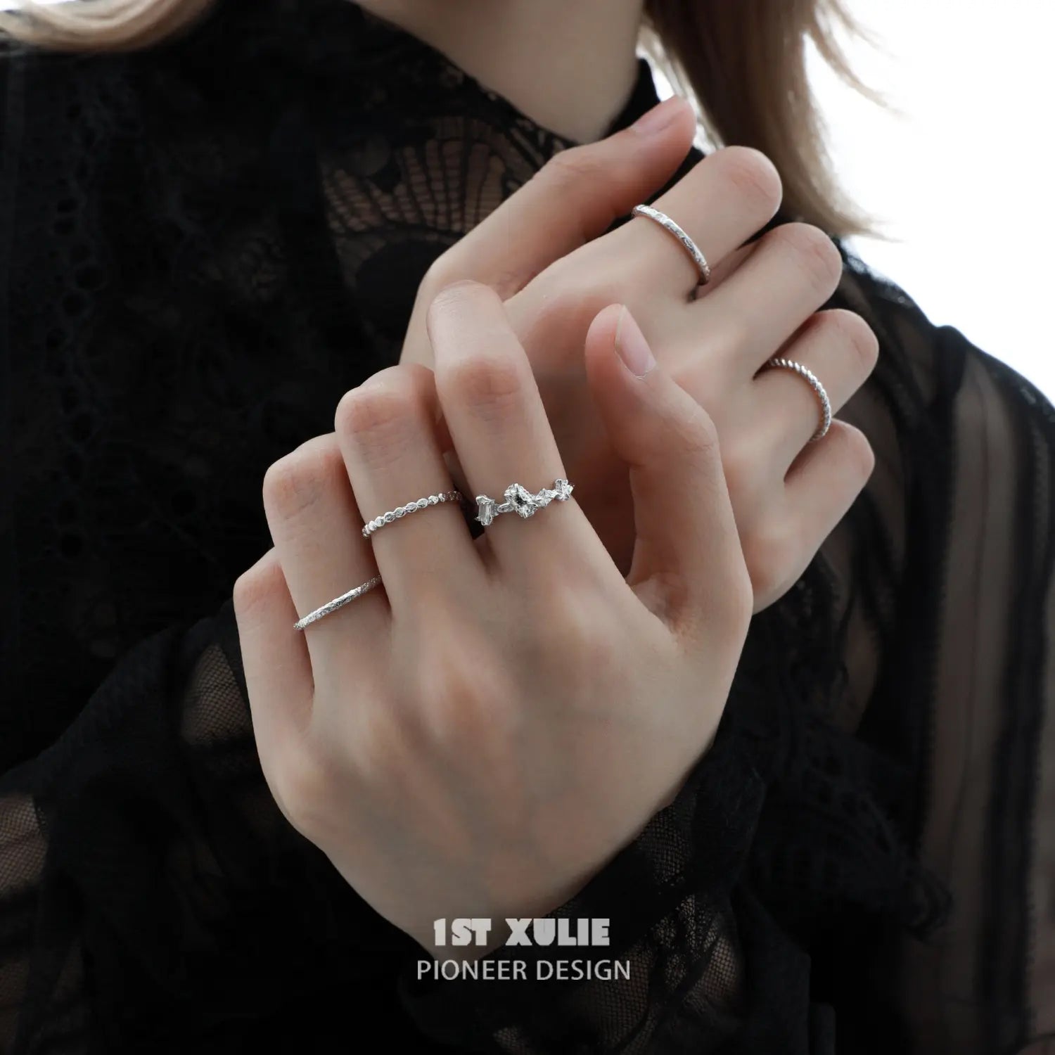 925 Sterling Silver Zircon Geometric Ring for Women - Elegant Polygon Design Wedding, Engagement & Everyday Jewelry Gift