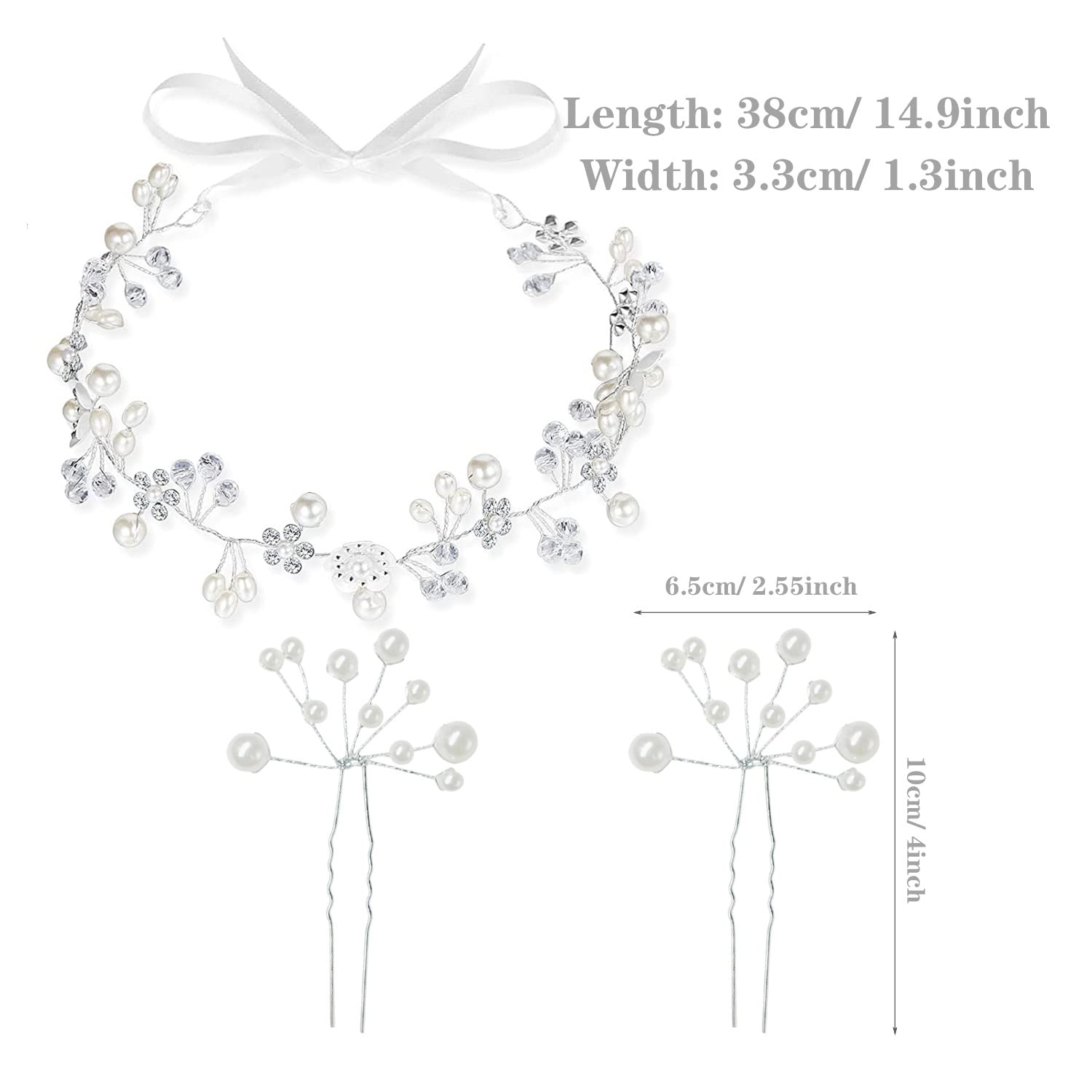 Allazone Girls Birthday Headpiece Set - Sparkly Headbands & Satin Sash for Birthday Parties, Princess Dress Up, Photo Props & Party Decorations