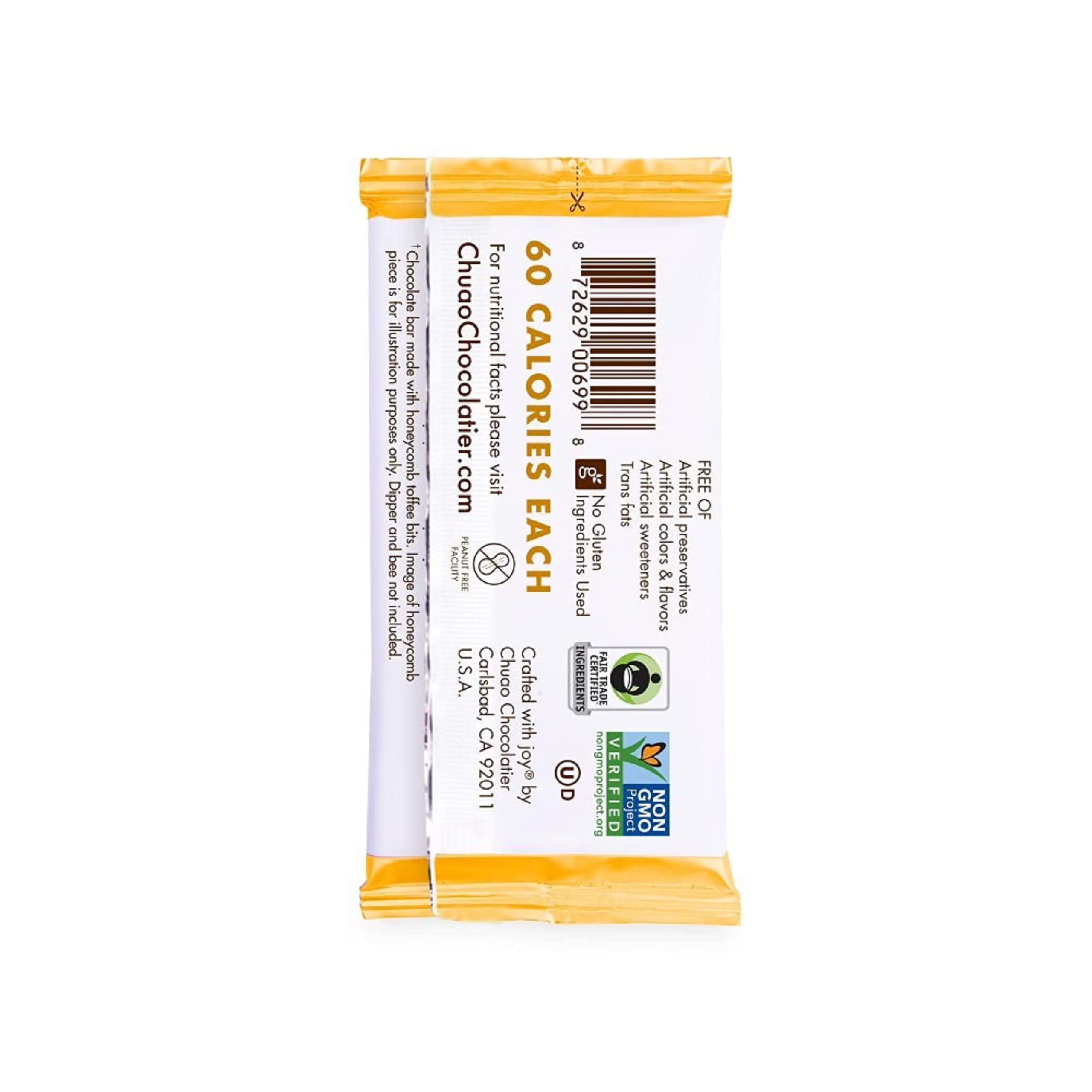 Chuao Chocolatier Honeycomb Dark Chocolate Mini Bars 100-Pack | Gourmet Artisan European Chocolate with No Preservatives | Perfect for Gift Baskets, Christmas, Valentine's Day, Corporate Gifts | Ideal for Office Treats, Party Favors & Holiday Celebrations