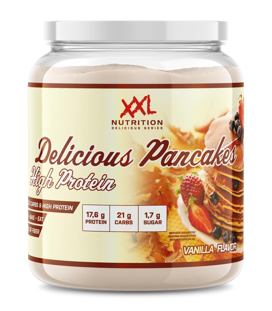 XXL Nutrition Protein Pancake Mix - Vanilla Flavor, High Protein Breakfast & Snack for Fitness & Weight Loss - 1000g Bulk Pack - Perfect for Post-Workout Recovery & Healthy Meal Prep