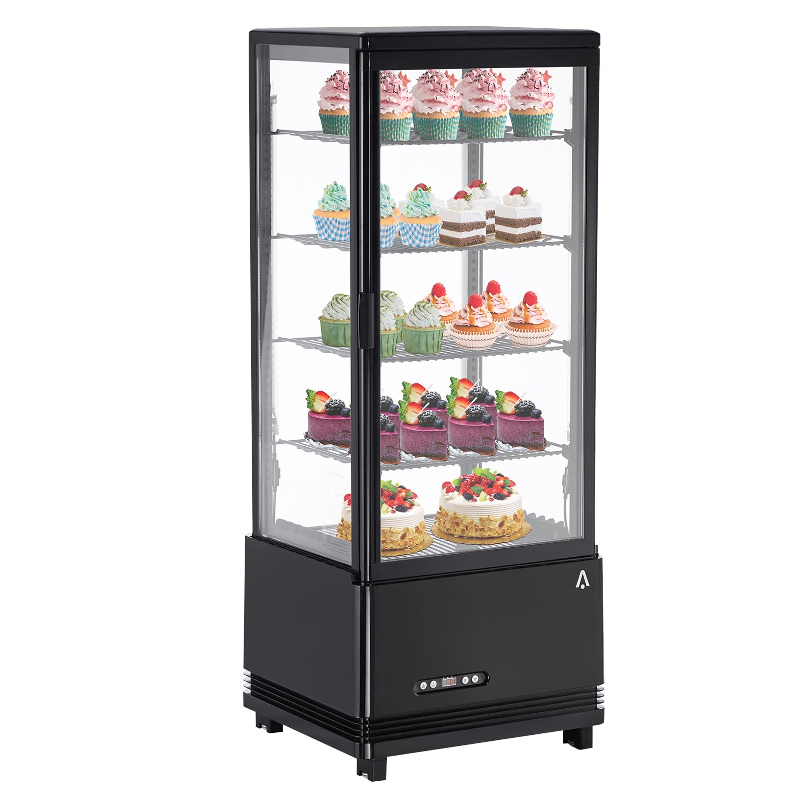 3.46 Cu Ft Commercial Display Refrigerator - Countertop Pastry Fridge with Interior LED Lighting for Bakeries, Cafes & Restaurants | Perfect for Showcasing Desserts, Cakes & Delicacies
