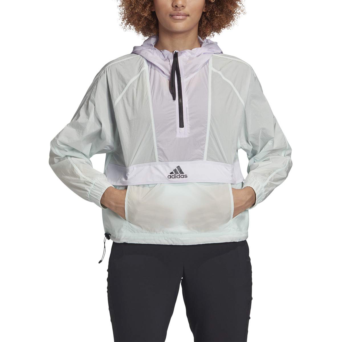 adidas Women's Cropped Wind.rdy Windbreaker Jacket - Lightweight Water-Resistant Running & Training Outerwear for Women - Perfect for Jogging, Hiking & Outdoor Sports