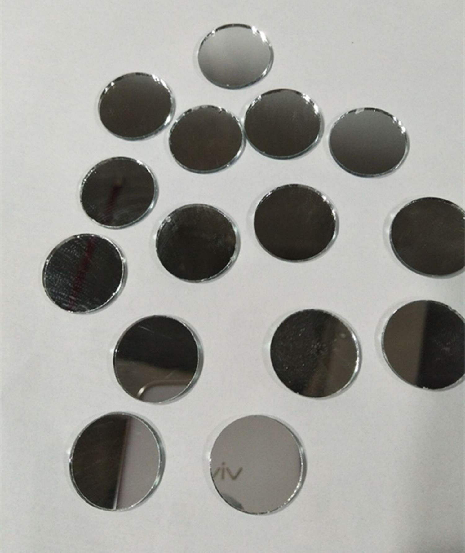 Round Glass Mirror Mosaic Tiles - Silver 3/4 Inch Real Circle Mirror Pieces for DIY Crafts, Home Decor, Table Scatter & Wall Art - Perfect for Mosaic Projects, Wedding Decorations, and Creative Art Designs
