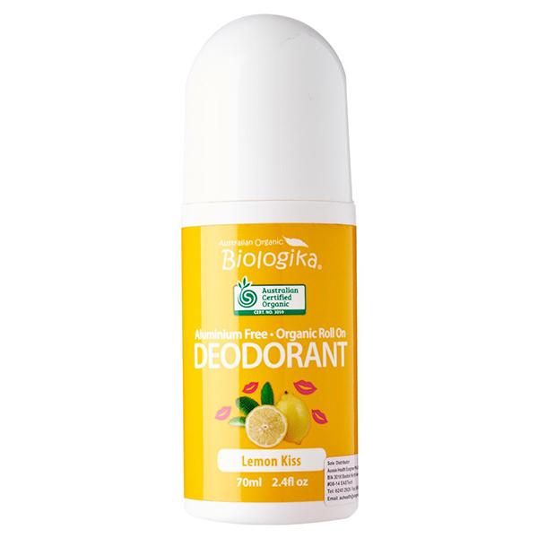Biologika Organic Natural Deodorant for Women & Men - Lemon Scent, Aluminum-Free, Vegan & Cruisely-Free - Fresh All Day for Workouts, Office & Daily Use