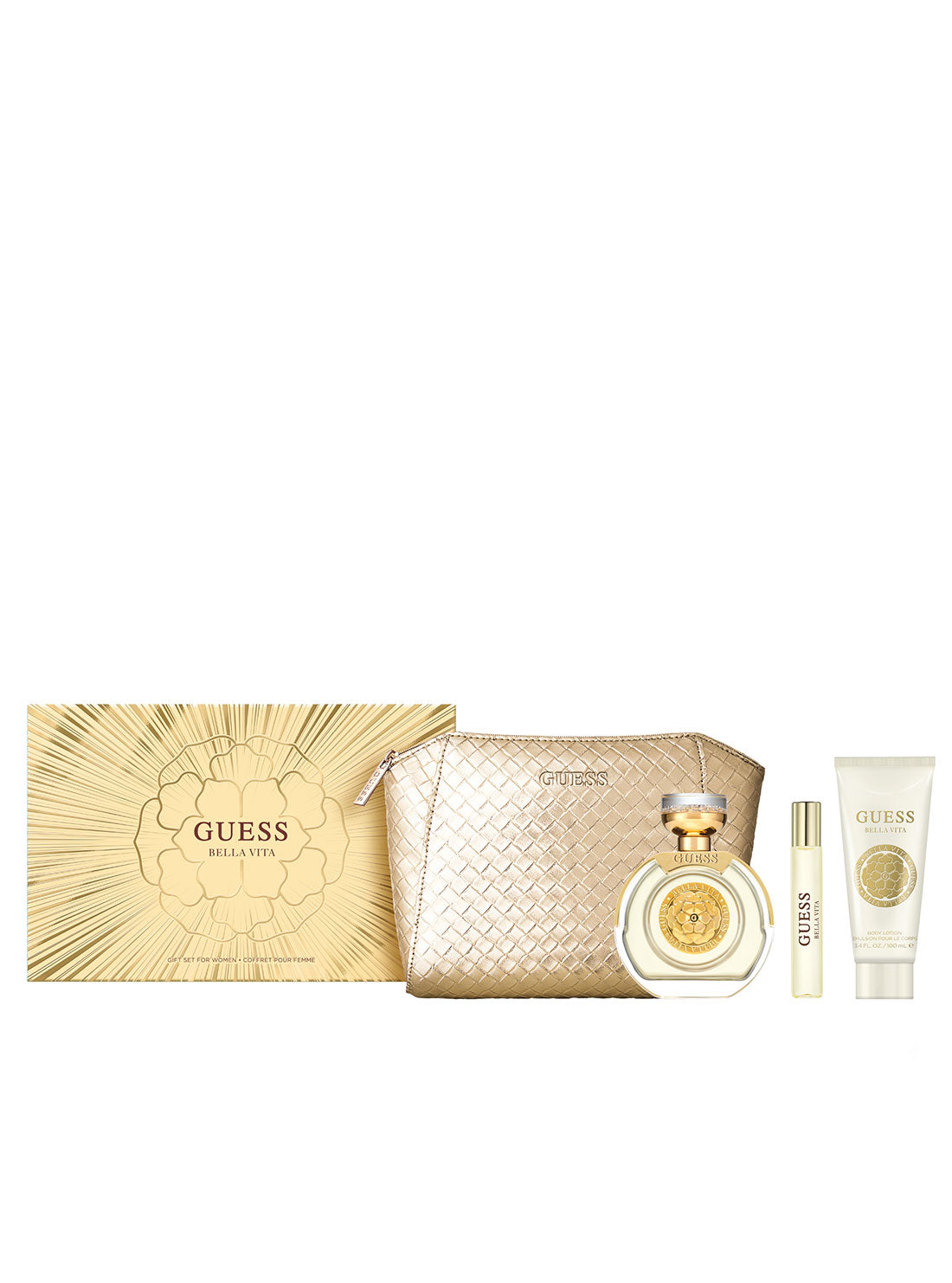 Guess Bella Vita 100ml Eau de Parfum for Women with Pouch - Floral Fruity Fragrance for Date Night & Special Occasions