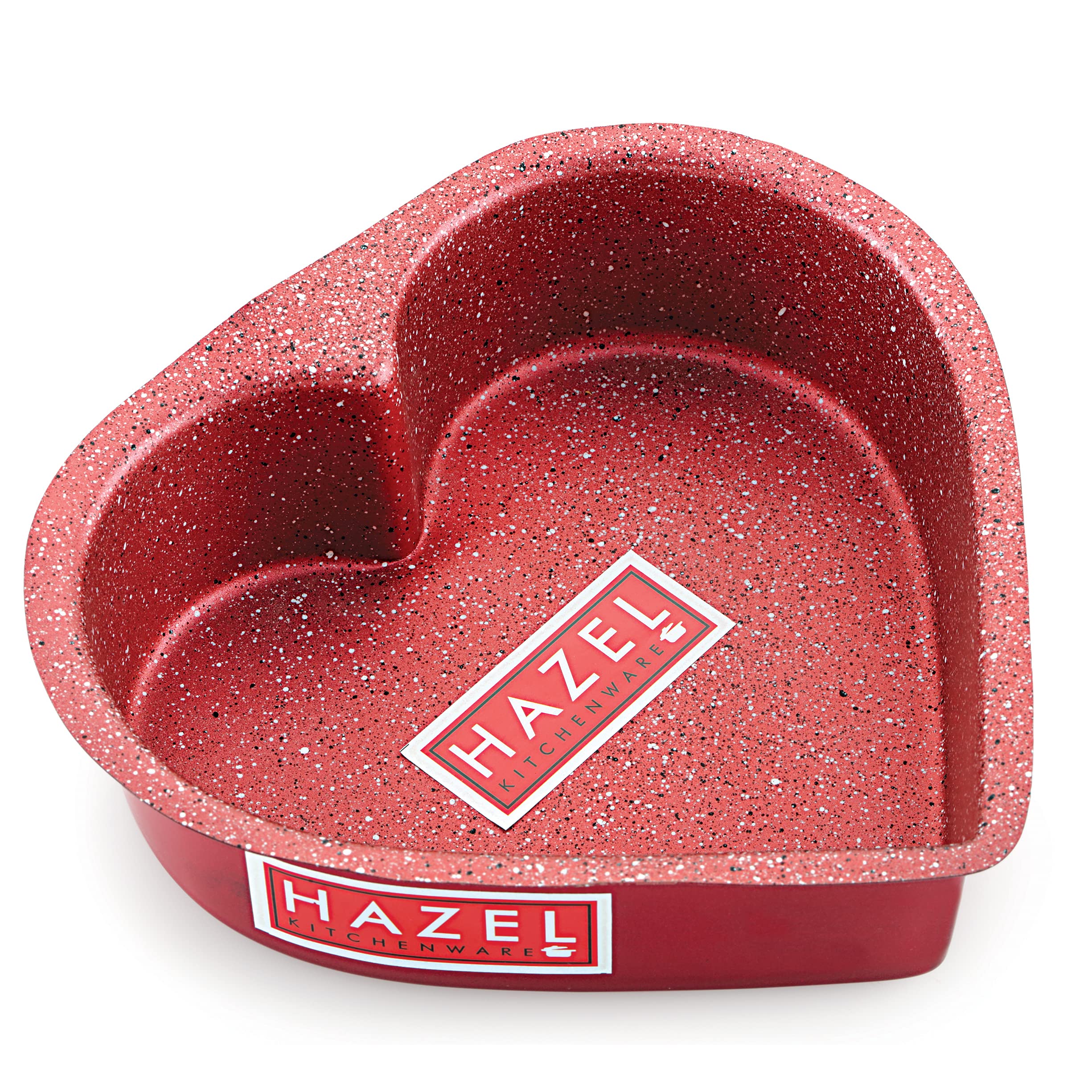 Non-Stick Heart-Shaped Cake Mold - 1/2kg (500g) Aluminized Steel Baking Pan for Microwave & OTG - Perfect for Valentine's Day, Birthday Cakes & Home Baking (Red)