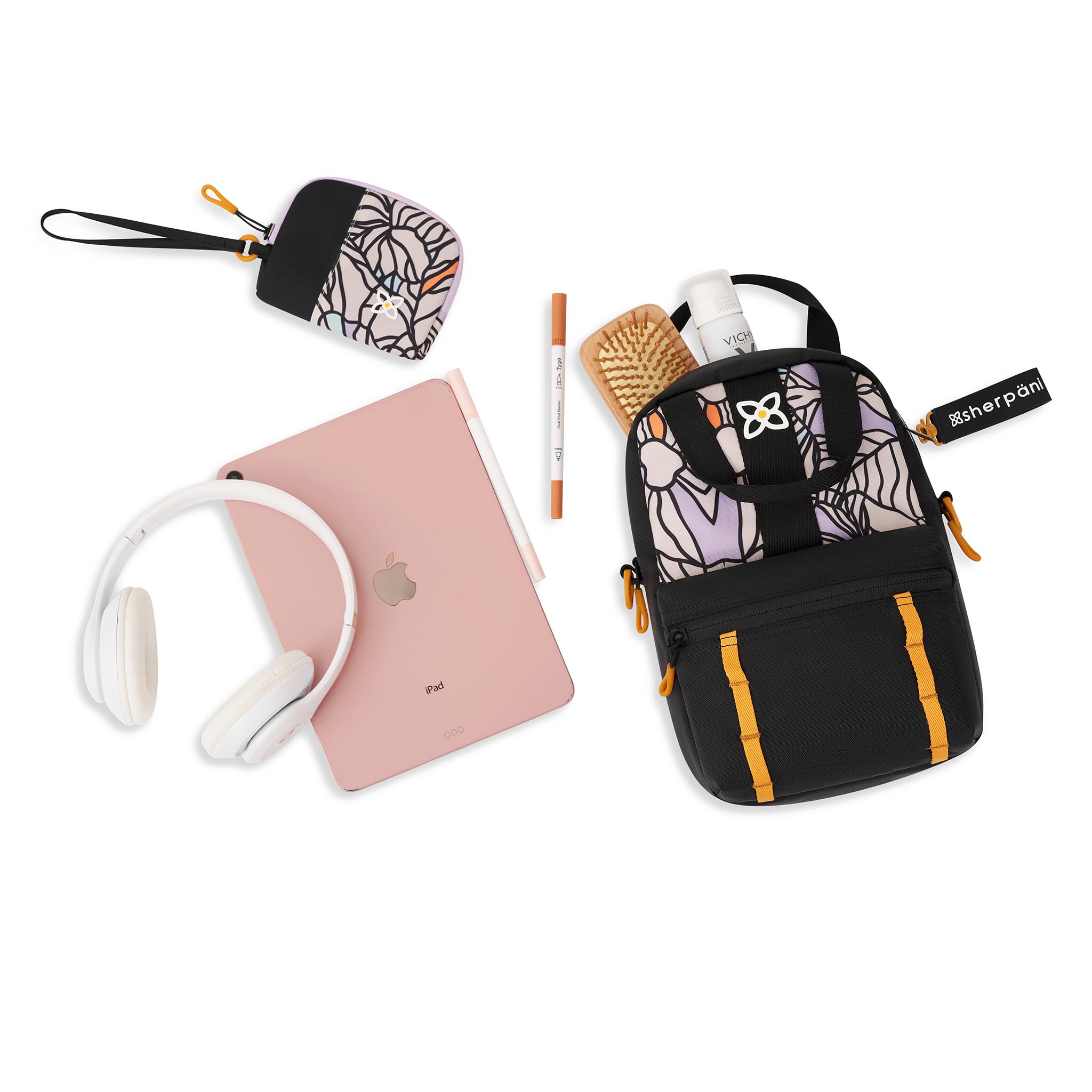 Sherpani Logan Mini Backpack for Women - RFID Travel Purse & Nylon Tote Bag for Daily Commute & Outings