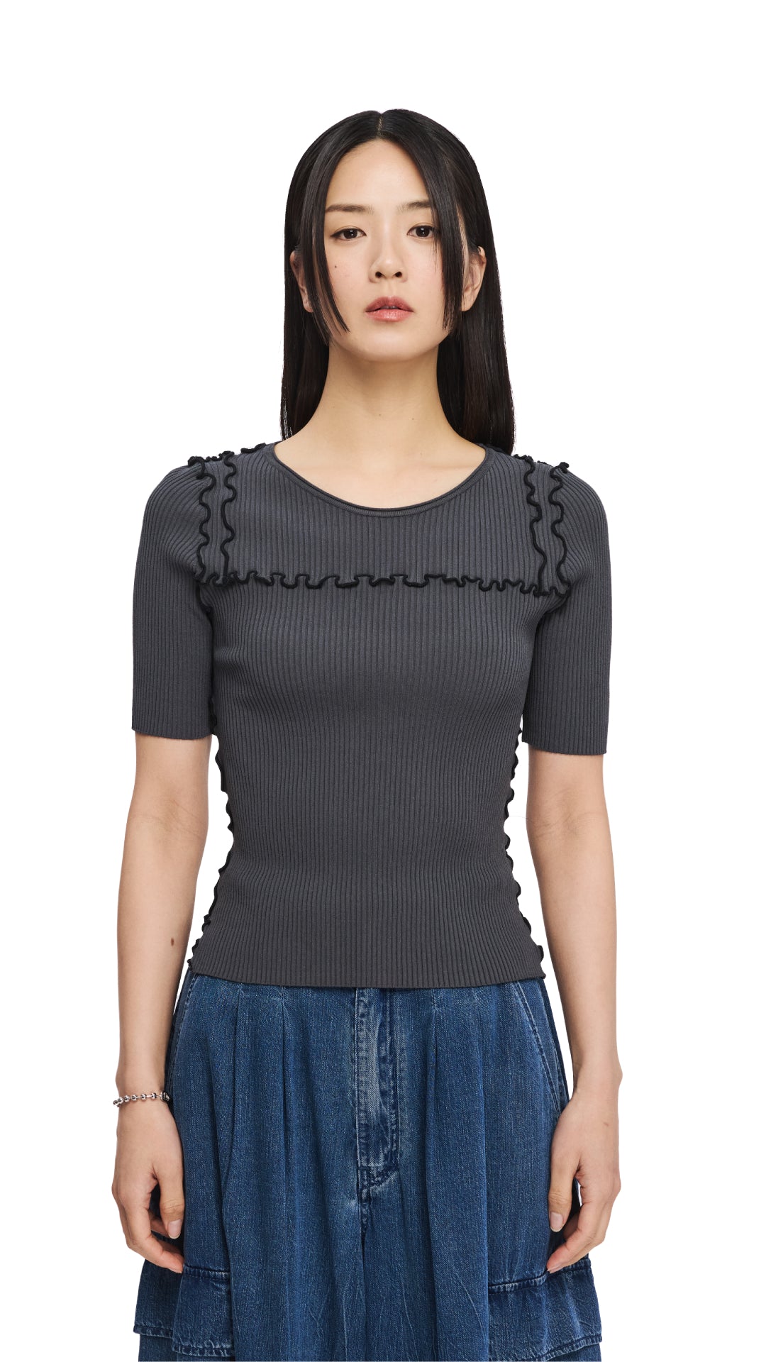 Stylish Contrast Stitch Sweater for Women - Trendy Knit Pullover with Unique Stitching Details | Perfect for Fall Layering, Casual Outfits & Office Wear