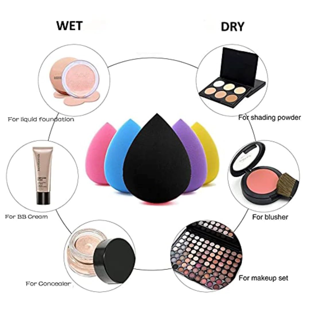 FOLELLO Velvet Blending Makeup Sponge - Blush Pink 5x4cm Microfiber Beauty Blender for Liquid & Powder Foundation, Concealer, Blush | Easy to Clean & Store | Perfect for Professional Makeup & Travel