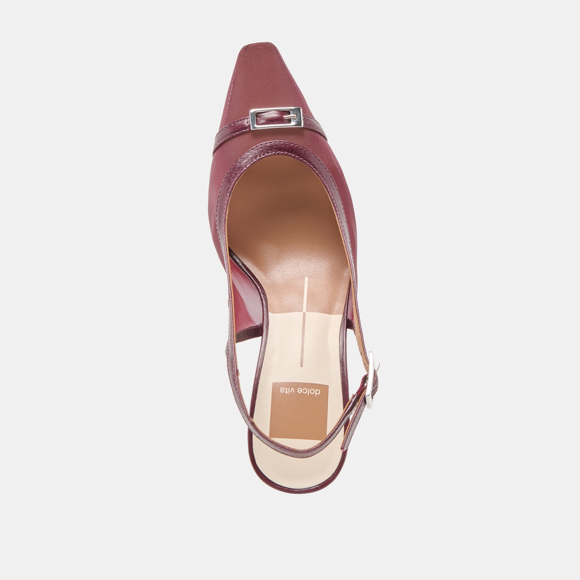 LORINE Women's Burgundy Mesh High Heels - Elegant Stiletto Pumps for Parties, Weddings & Evening Events