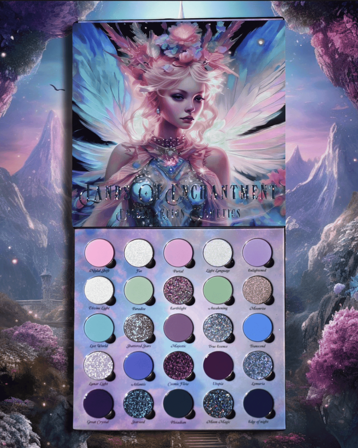 Lands of Enchantment Eyeshadow Palette - 12 Highly Pigmented Matte & Shimmer Shades for Day & Night Makeup Looks | Vegan & Cruelty-Free