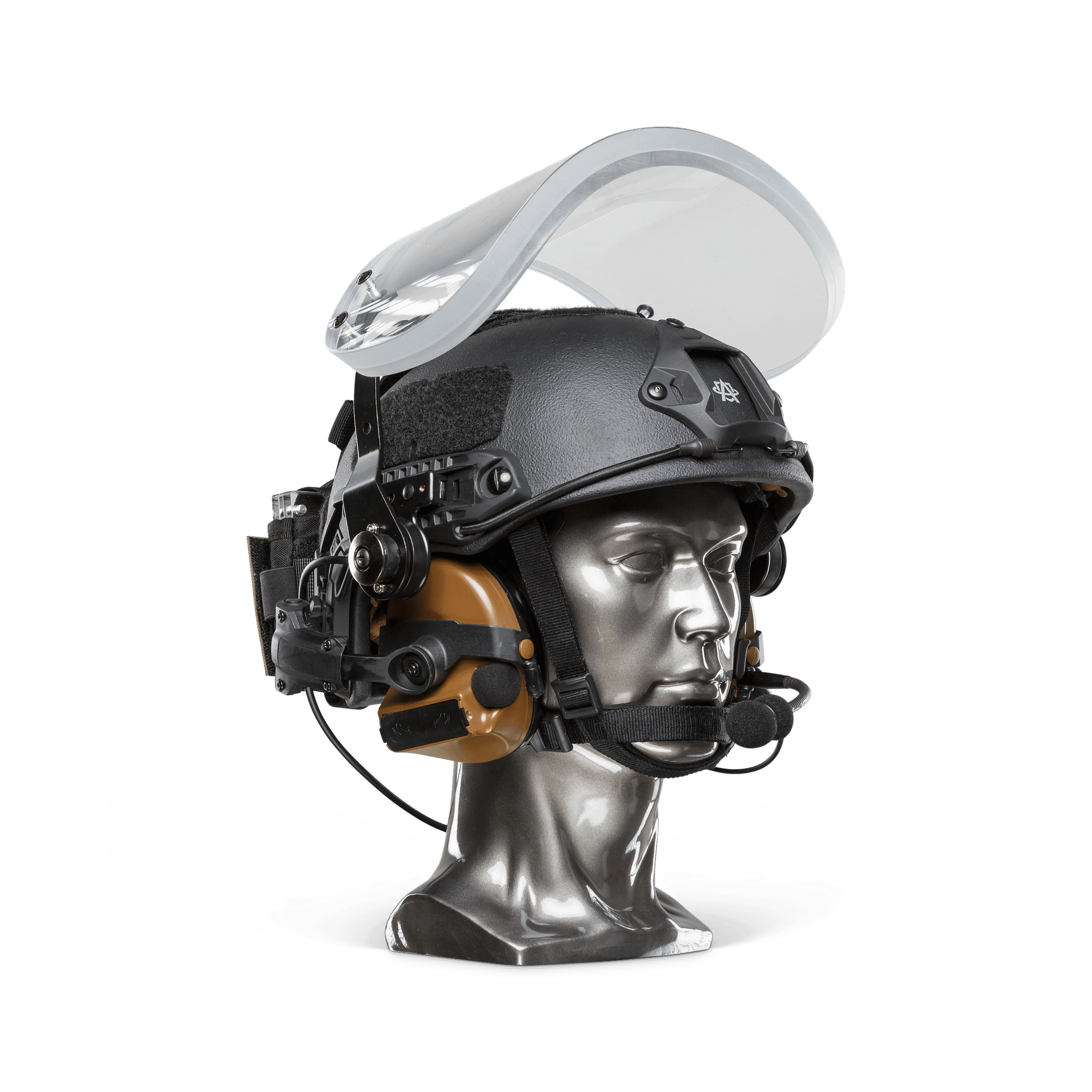 Ballistic Helmet with Face Shield - NIJ Level IIIA+ Certified Military & Tactical Head Protection for Combat, Shooting & Security Operations