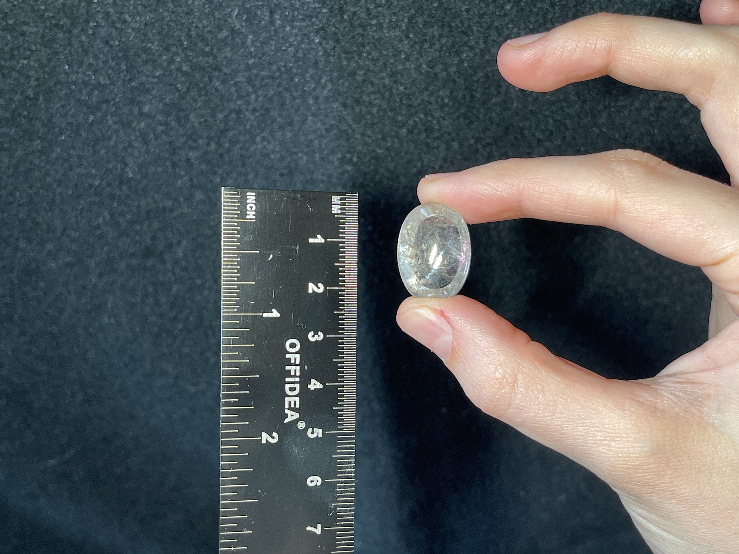 Natural Pink Fire Quartz Cabochon Oval Gemstone for Jewelry Making - Semi Precious Stone (44082) - Perfect for Necklaces, Rings & DIY Craft Projects