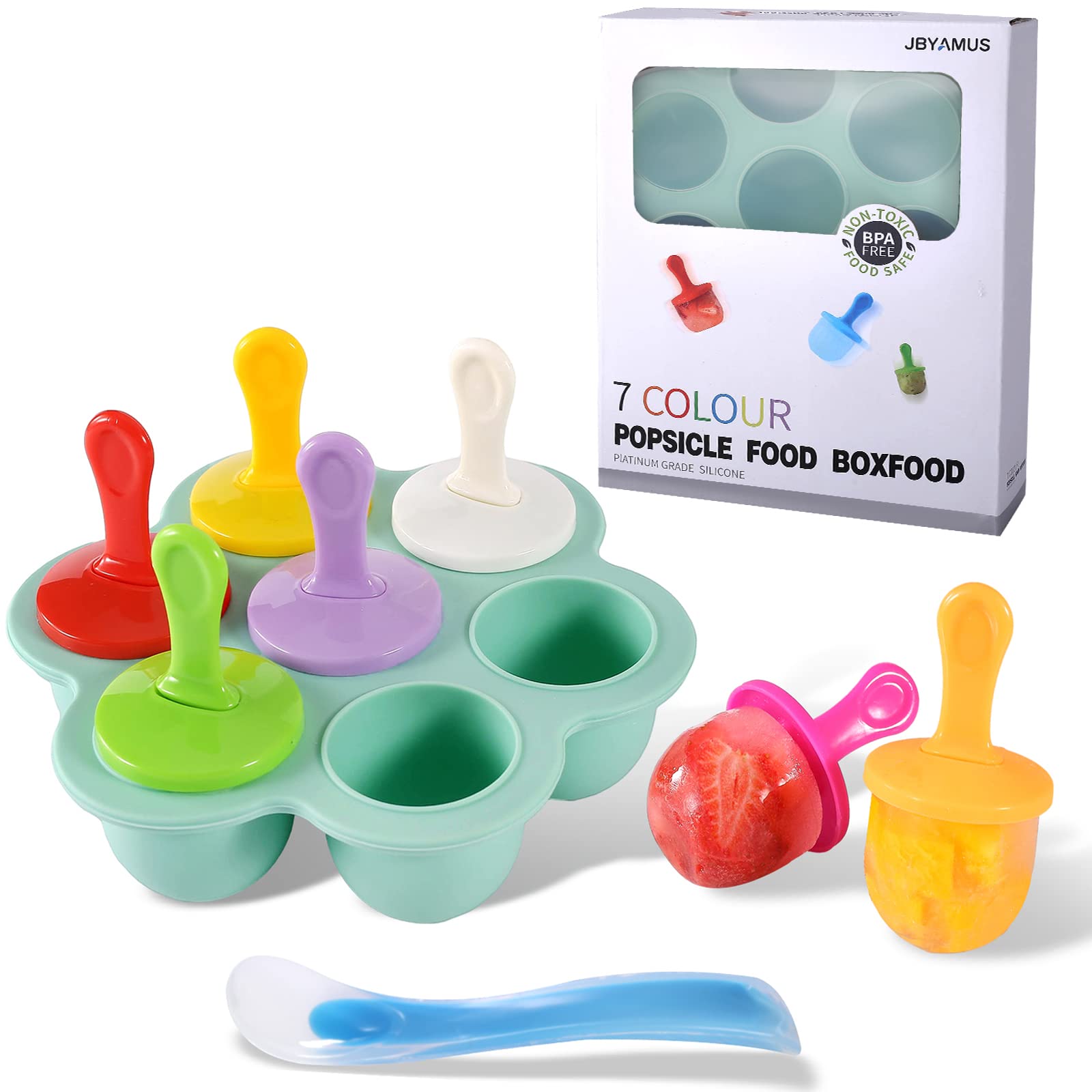 BPA-Free Silicone Popsicle Molds Set - Reusable Ice Pop Makers for Homemade Ice Cream, DIY Frozen Treats & Food Storage - Perfect for Kids Snacks, Summer Parties & Healthy Desserts (Green)
