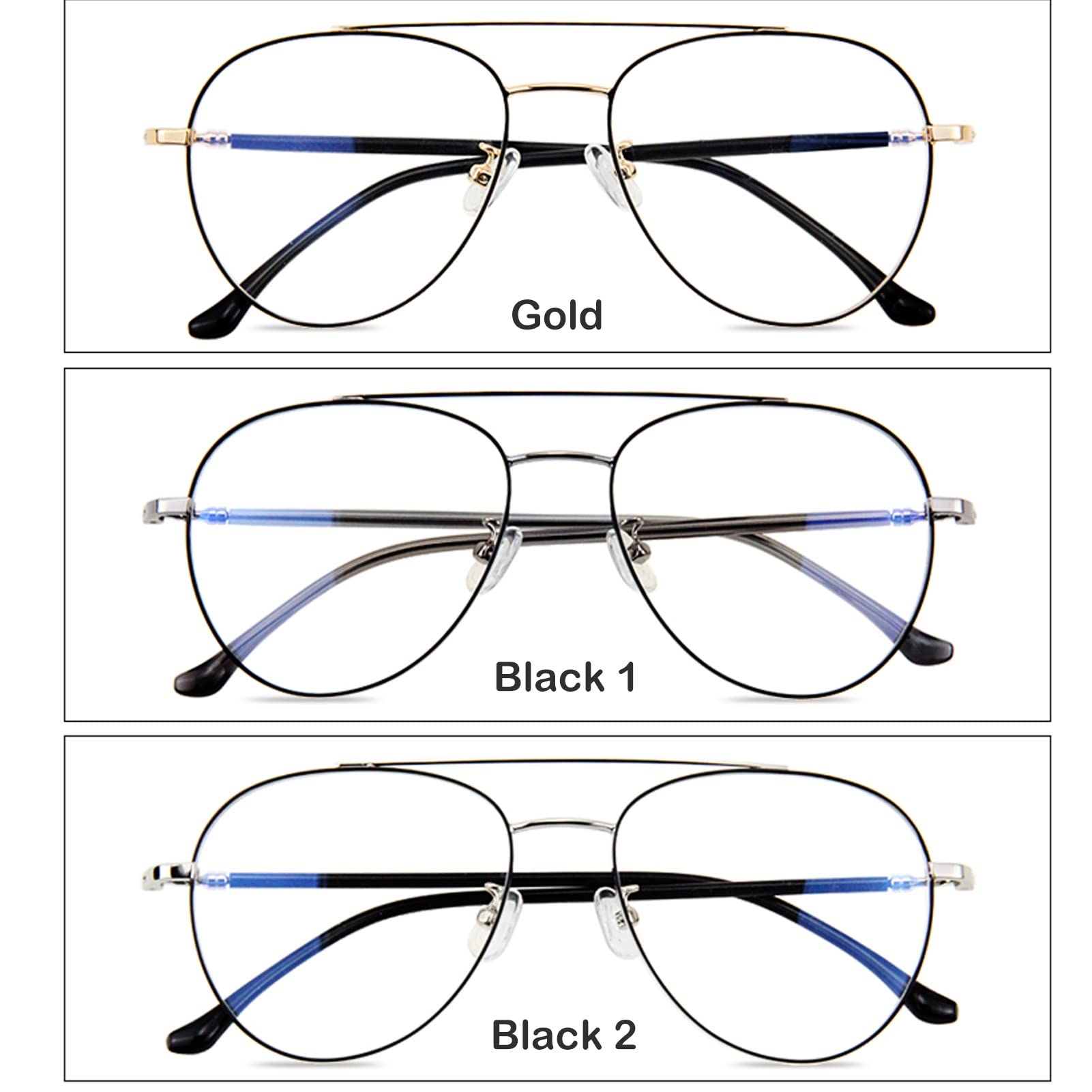 Photochromic Aviator Sunglasses for Men - Stylish Progressive Multifocal Reading Glasses with Large Metal Frame (Gold) - Perfect for Driving, Reading & Outdoor Activities