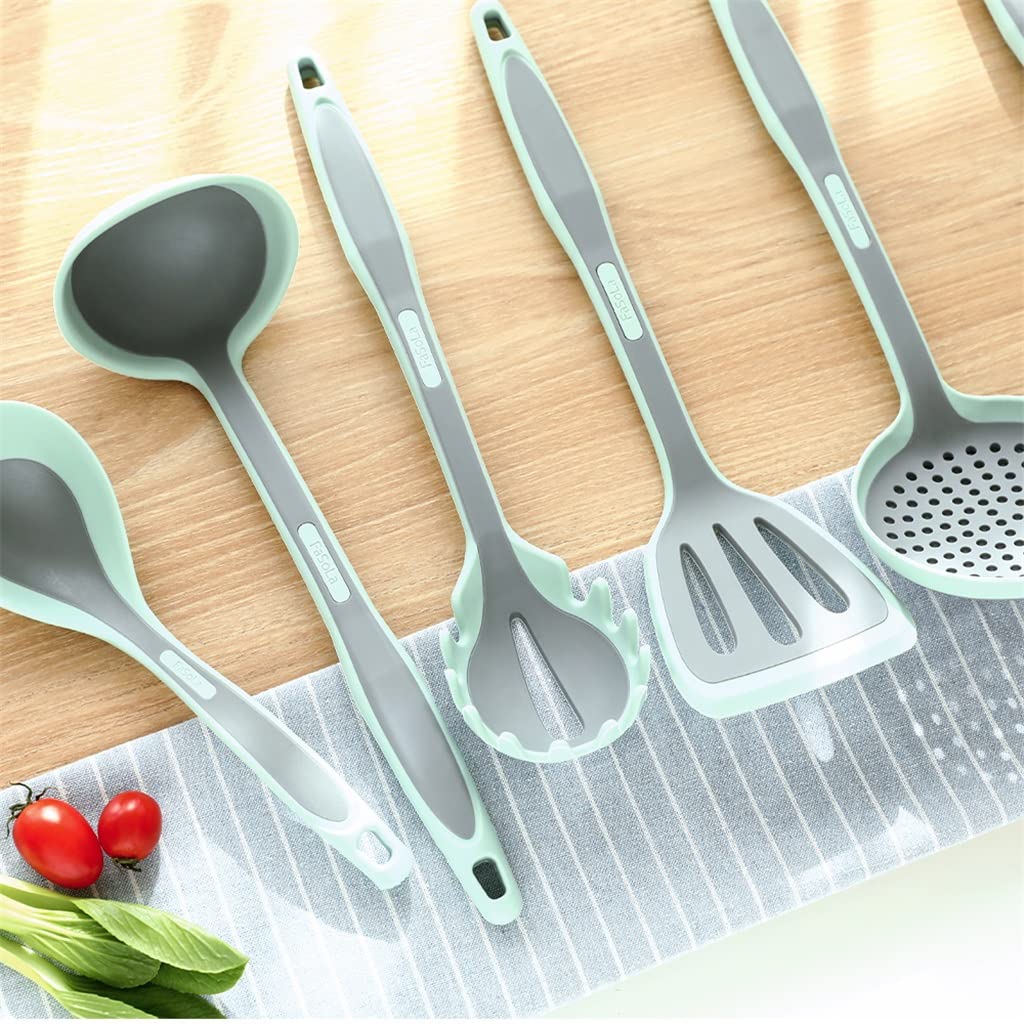 Non-Stick Silicone Spatula Set - Heat-Resistant Cooking Utensils for Frying Pan, Soup, Noodles & Baking - Perfect Kitchen Tool for Sauteing, Stirring & Serving (3-Piece)