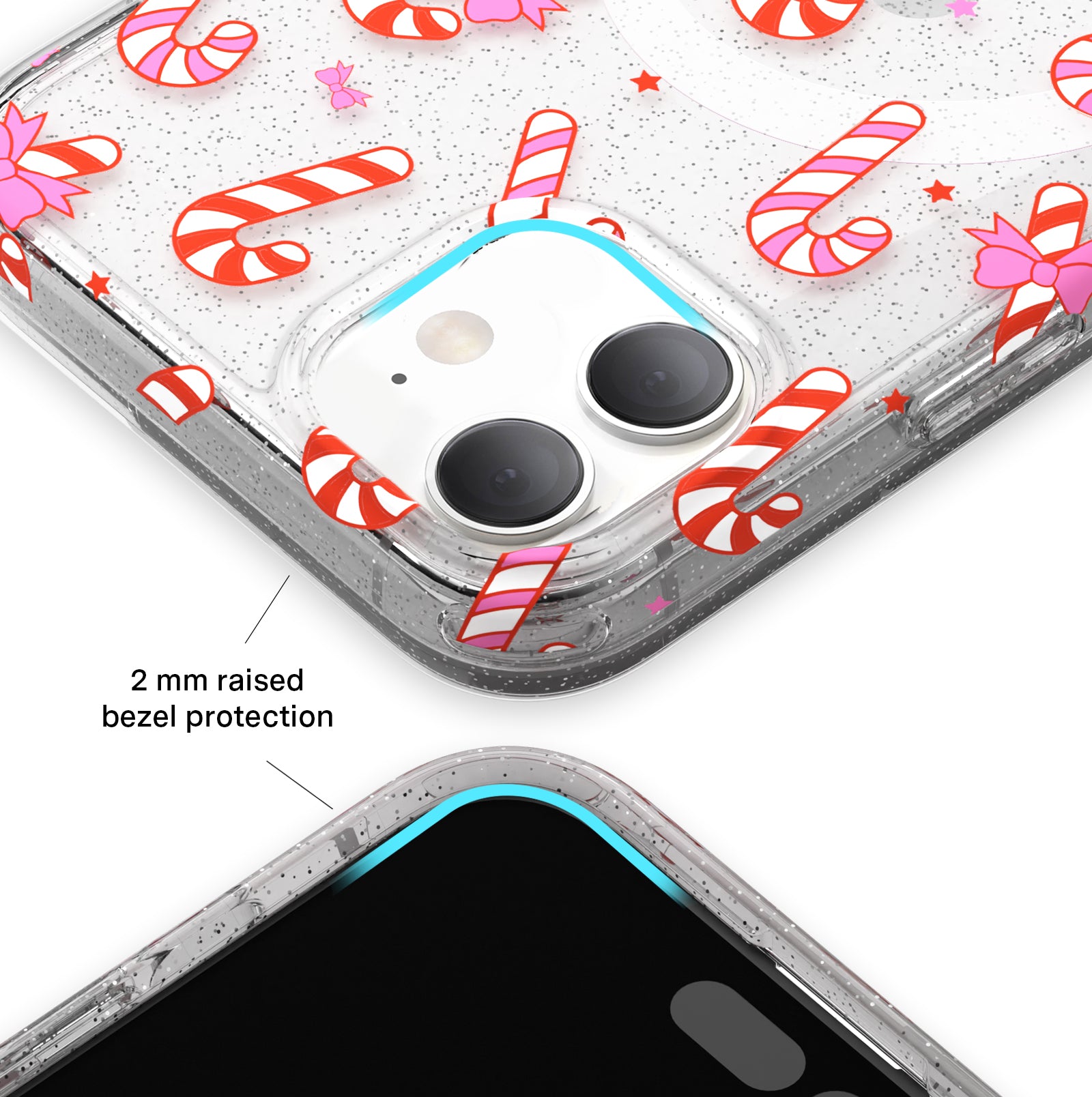 Peppermint Princess Cute Floral iPhone Case - Trendy Protective Phone Cover for iPhone 13/14/15 Pro Max - Perfect Gift for Women & Girls (Home, Office, Travel Use)