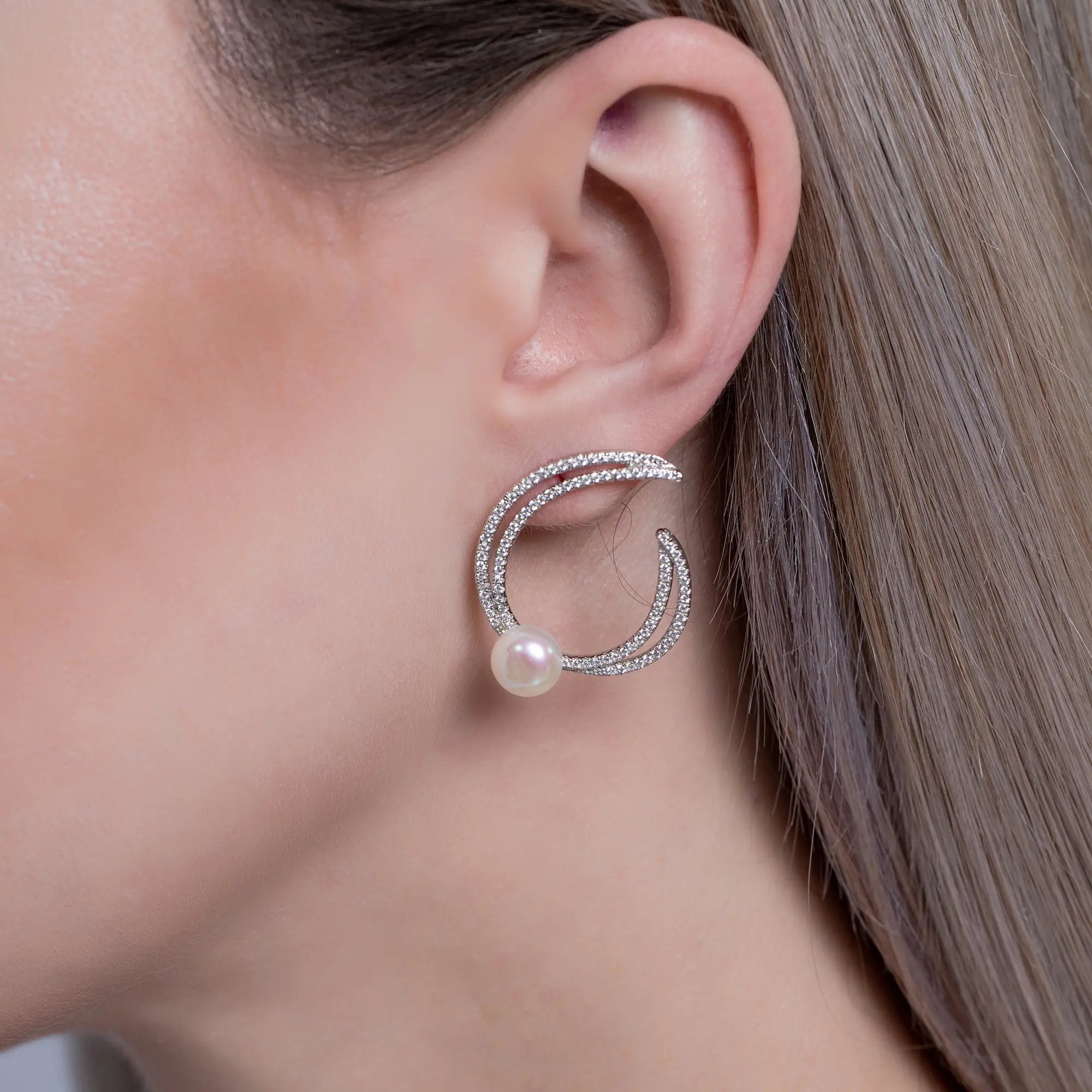 Organic Pearl Hoop Earrings for Women - 14K Gold Plated Freshwater Pearl Dangle Earrings | Perfect for Weddings, Parties & Everyday Elegant Wear