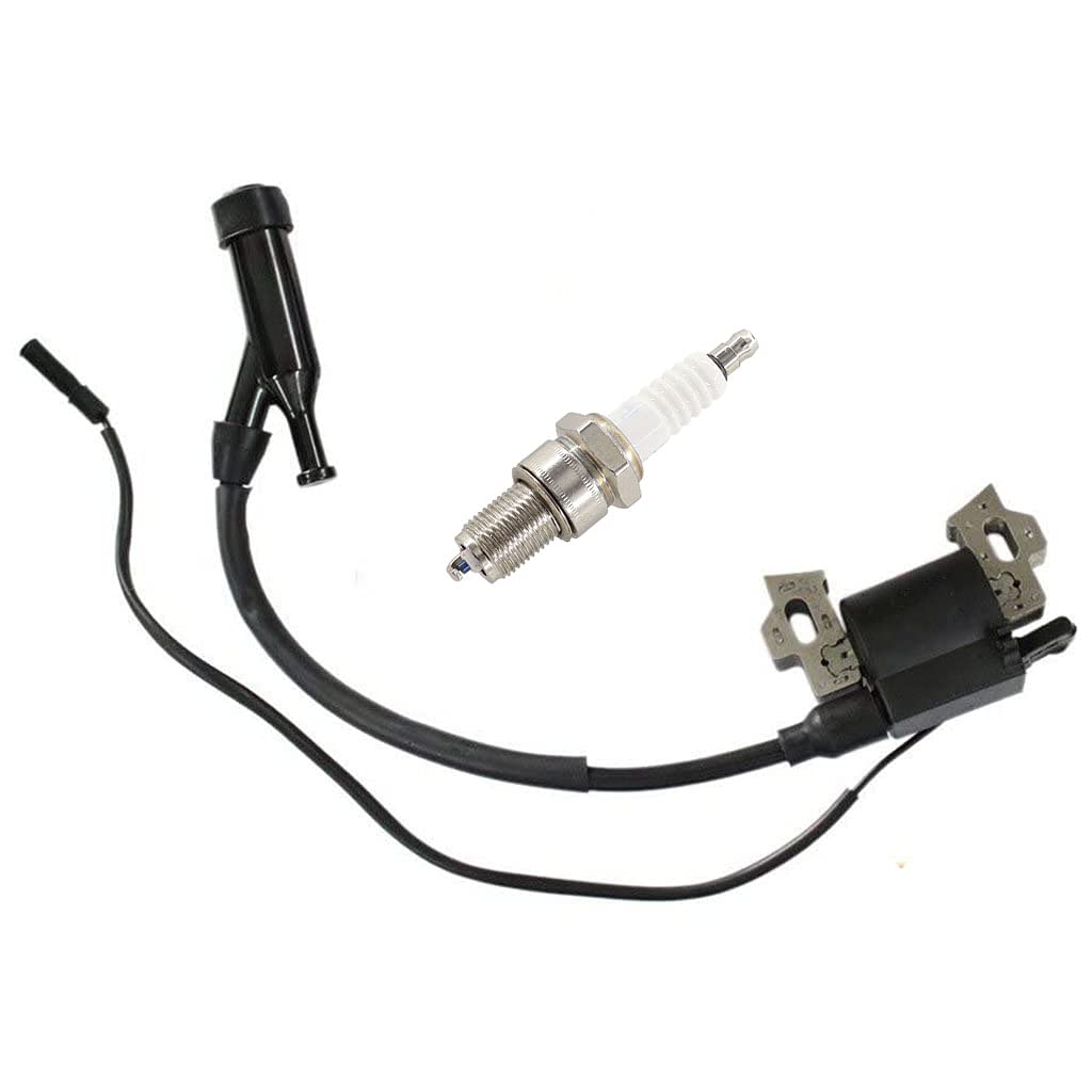 HURI Ignition Coil Spark Plug Compatible with Generac 2500PSI 2700PSI Pressure Washers & Champion 3500-4000 Watt Generators - Fits 196CC 6.5HP Gas Engines & PowerSports CT200U Trail200 - Perfect for Outdoor Cleaning & Power Generation