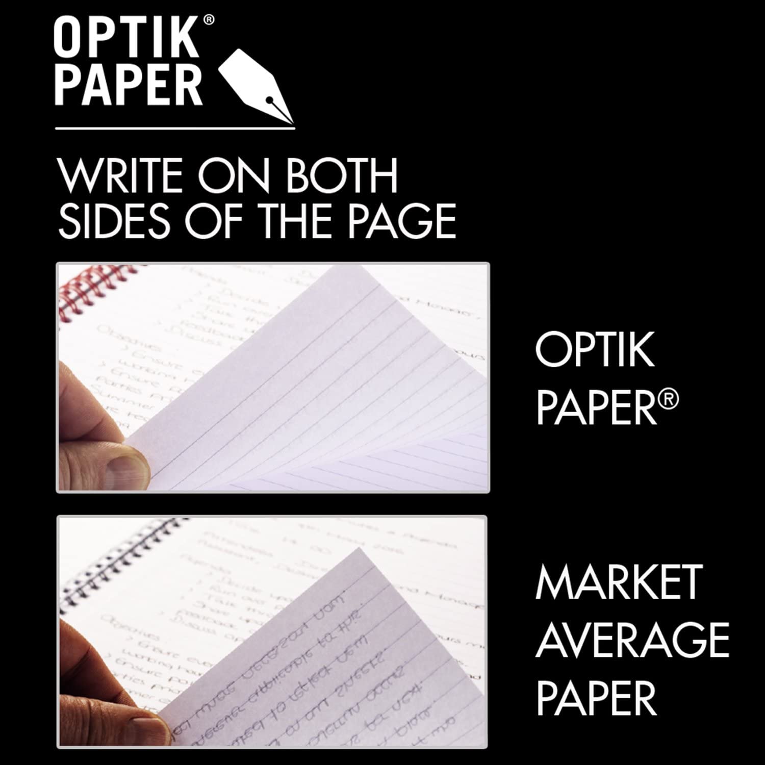 Premium Black n' Red Business Notebooks, 3-Pack Soft Cover Twin Wire Bound, 70 Sheets Per Notebook, 11