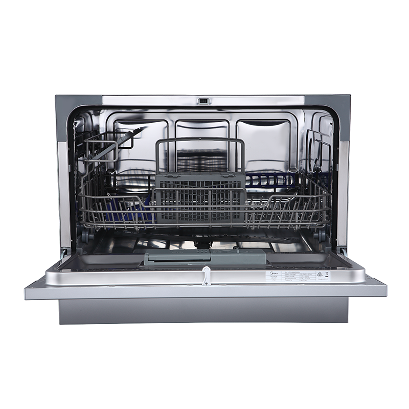 JHDW6TT 6 Place Setting Compact Countertop Dishwasher in Silver - Perfect for Small Kitchens, Apartments & RVs