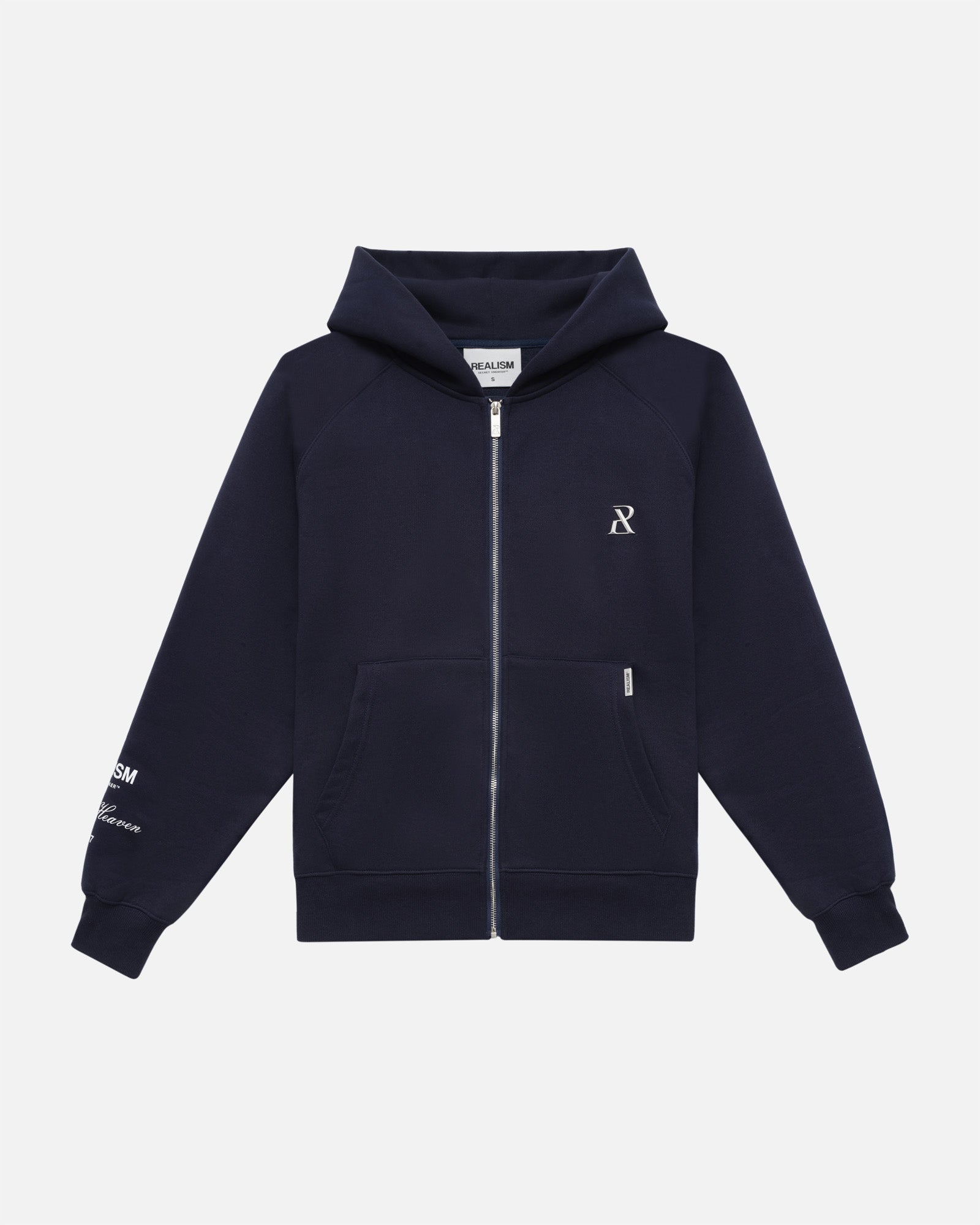 SSS Realism Radiant Zip Hoodie for Men & Women - Royal Navy Blue Pullover with Front Pockets - Perfect for Casual Wear, Gym, and Outdoor Activities