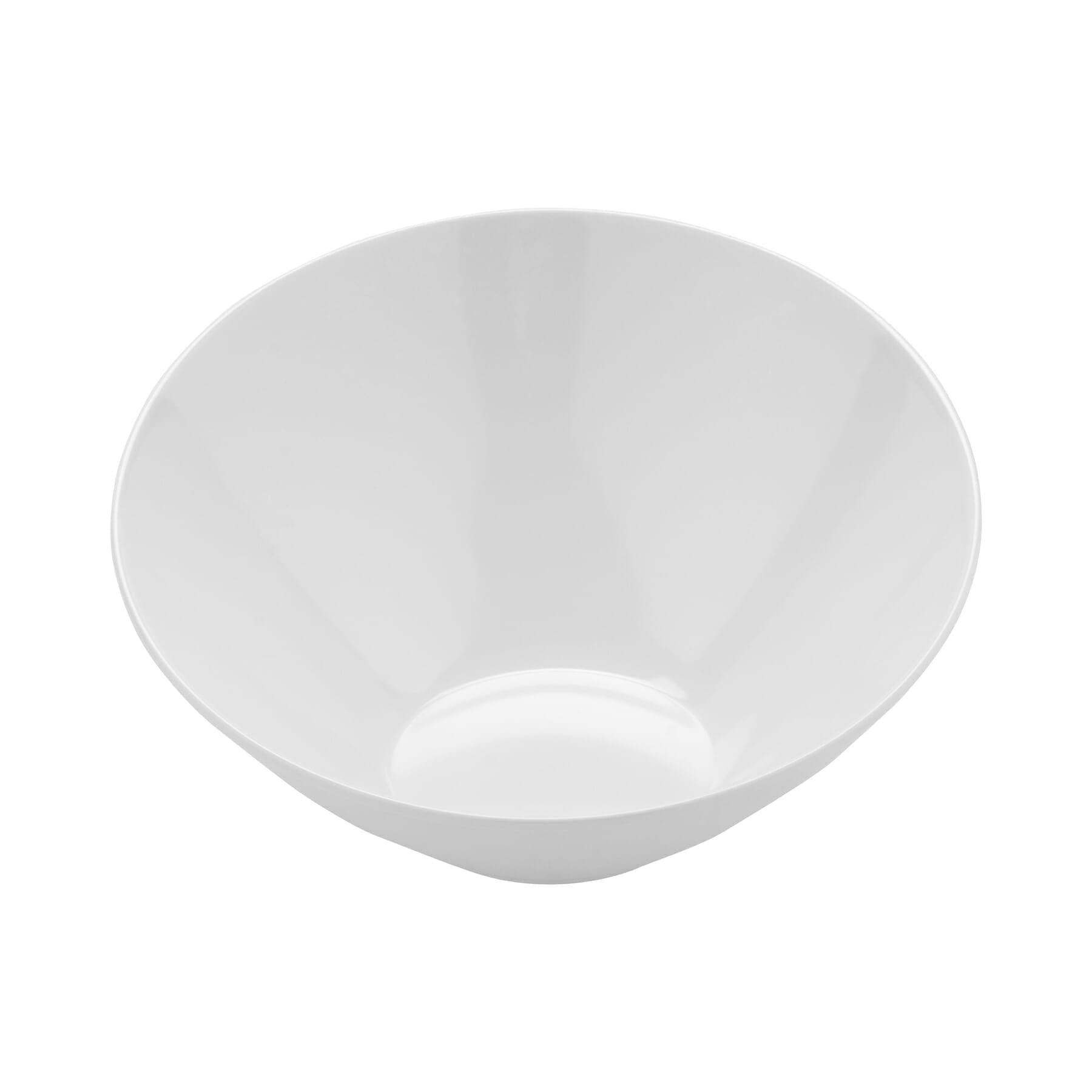 G.E.T. B-786-W White Angled Cascading Serving Bowl - 12 Ounce (6.5 Inch) for Salads, Snacks, Pasta, Fruits & Appetizers - Perfect for Dinner Parties, Picnics & Home Entertaining