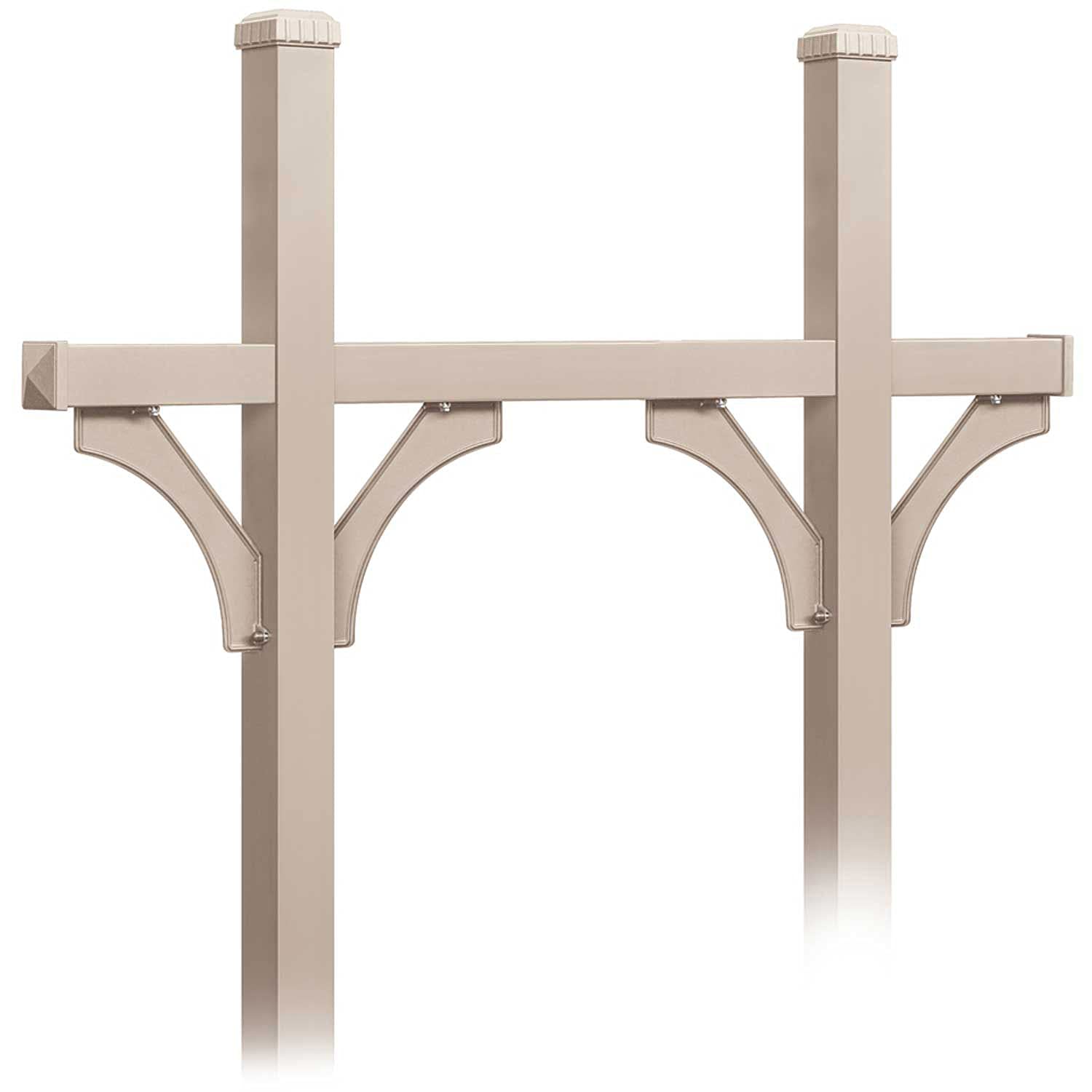 Salsbury Industries 4875BGE Deluxe Beige Bridge Style Mailbox Post - 5