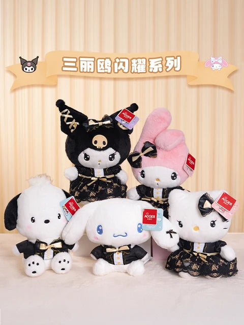 Sanrio Friends 9 Plush Stuffed Animals - Sparkling Series Cute Kawaii Collectible Toys for Kids, Girls & Anime Fans | Perfect for Birthday Gifts, Room Decor & Cuddling
