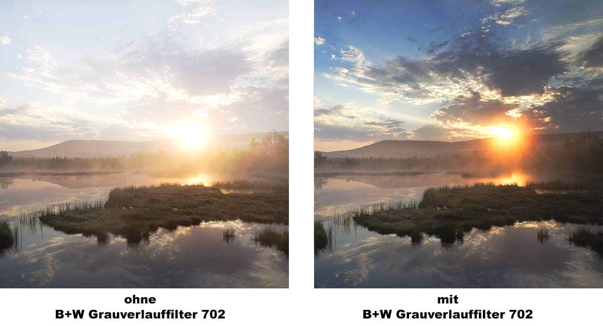 B+W 77mm Basic Neutral Density 25% Graduated MRC 702M Glass Filter - Professional Photography Filter for Landscape & Outdoor Shooting - Reduce Glare & Enhance Contrast in Bright Conditions