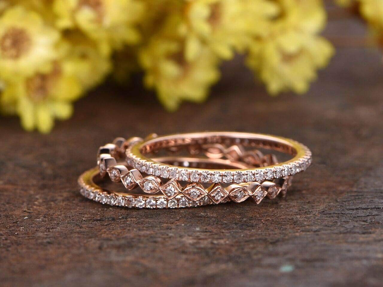 1.50 Carat 3-Piece Wedding Ring Set - 18k Gold Plated Bridal Band for Engagement, Marriage & Anniversary - Perfect for Proposals, Vows & Romantic Occasions