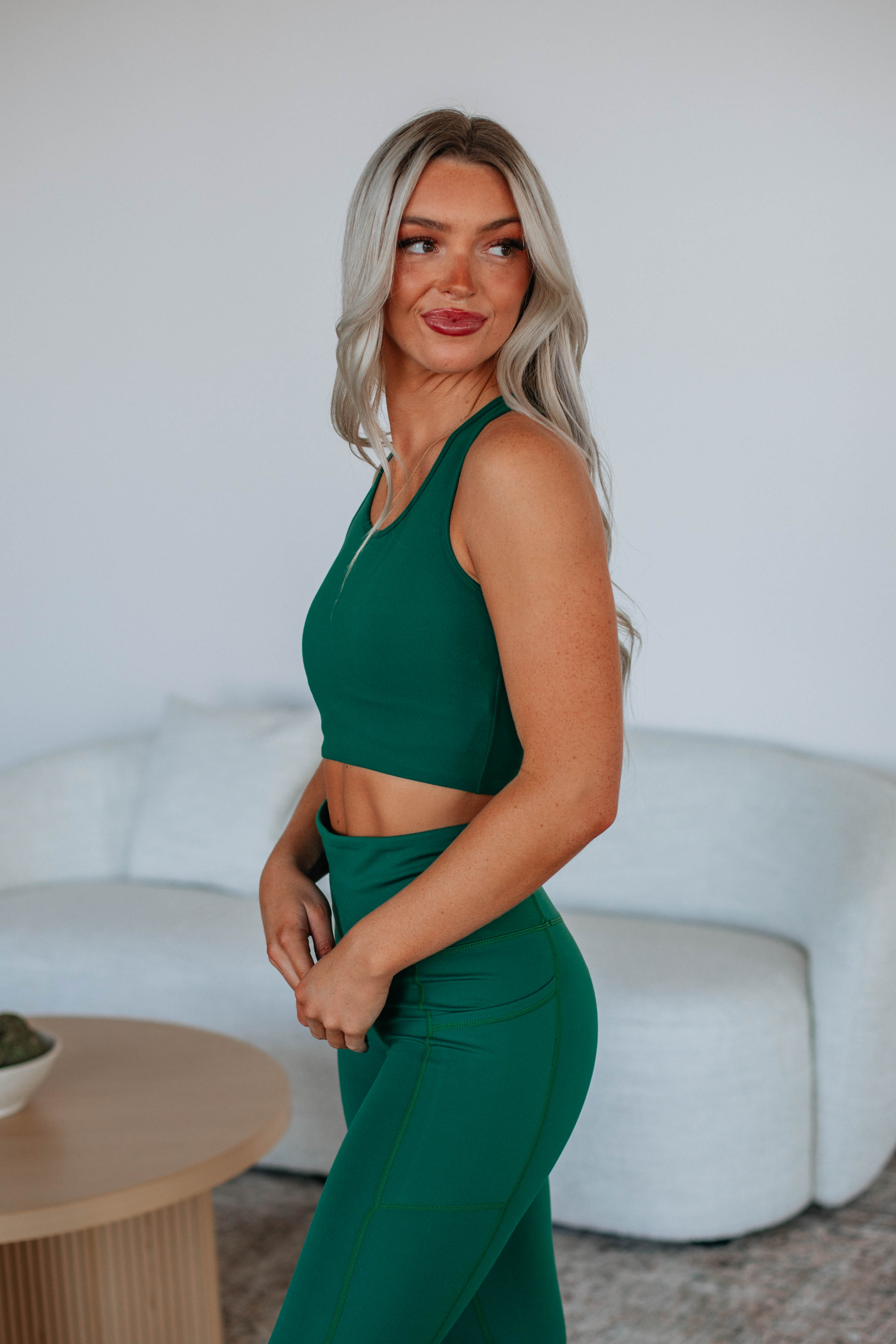 Astoria Sports Bra for Women - High Support Workout Top in Hunter Green - Perfect for Yoga, Running & Gym