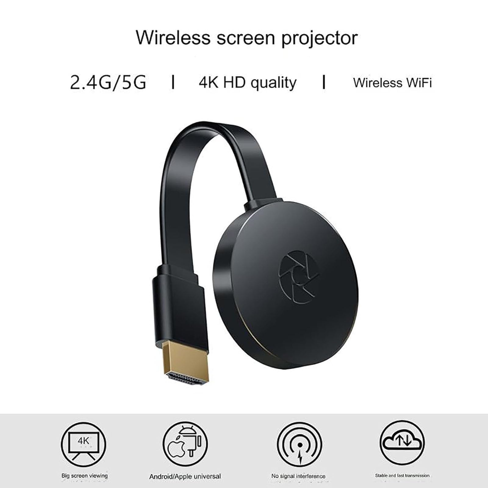 Seurico TV Box - Wireless Screen Mirroring & Streaming Device for Smart TV, PC, Phone - Free Access to All Channels - Cast Movies, Games, Shows - Perfect for Home Entertainment & Office Presentations (1PC)