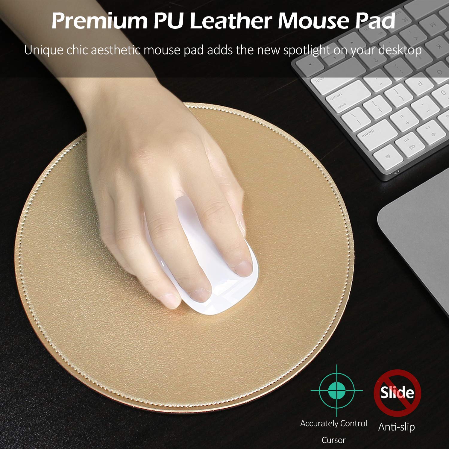 Premium Round Mouse Pad for Computer & Laptop - 8.66