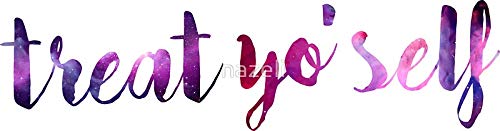 LA STICKERS Treat YO' SELF Vinyl Decal Sticker - Waterproof Durable Graphic Sticker for Cars, Trucks, Laptops, Phones & Walls - Perfect for Personalizing Vehicles, Electronics & Home Decor